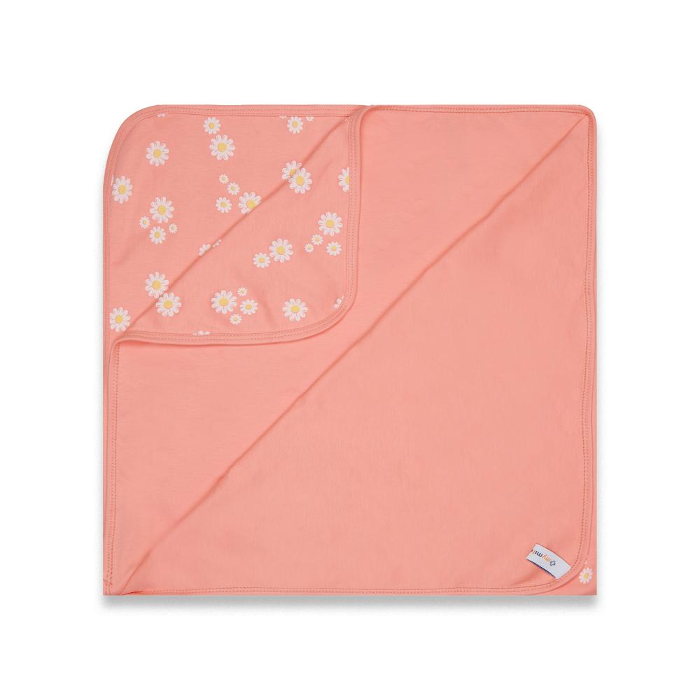 100% Cotton Interlock Baby Wrapper Daisy Print & White Pack of 2