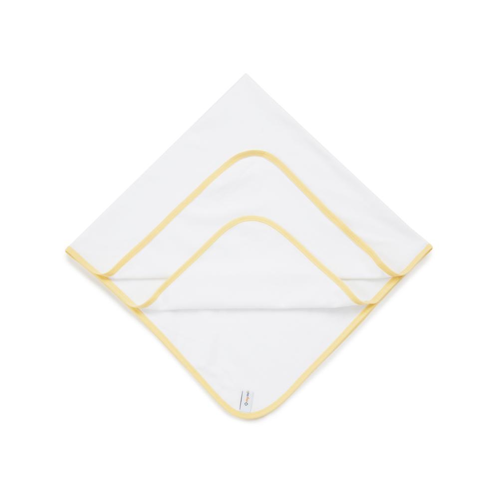 100% Cotton Interlock Baby Wrapper Lemon Print & White Pack of 2