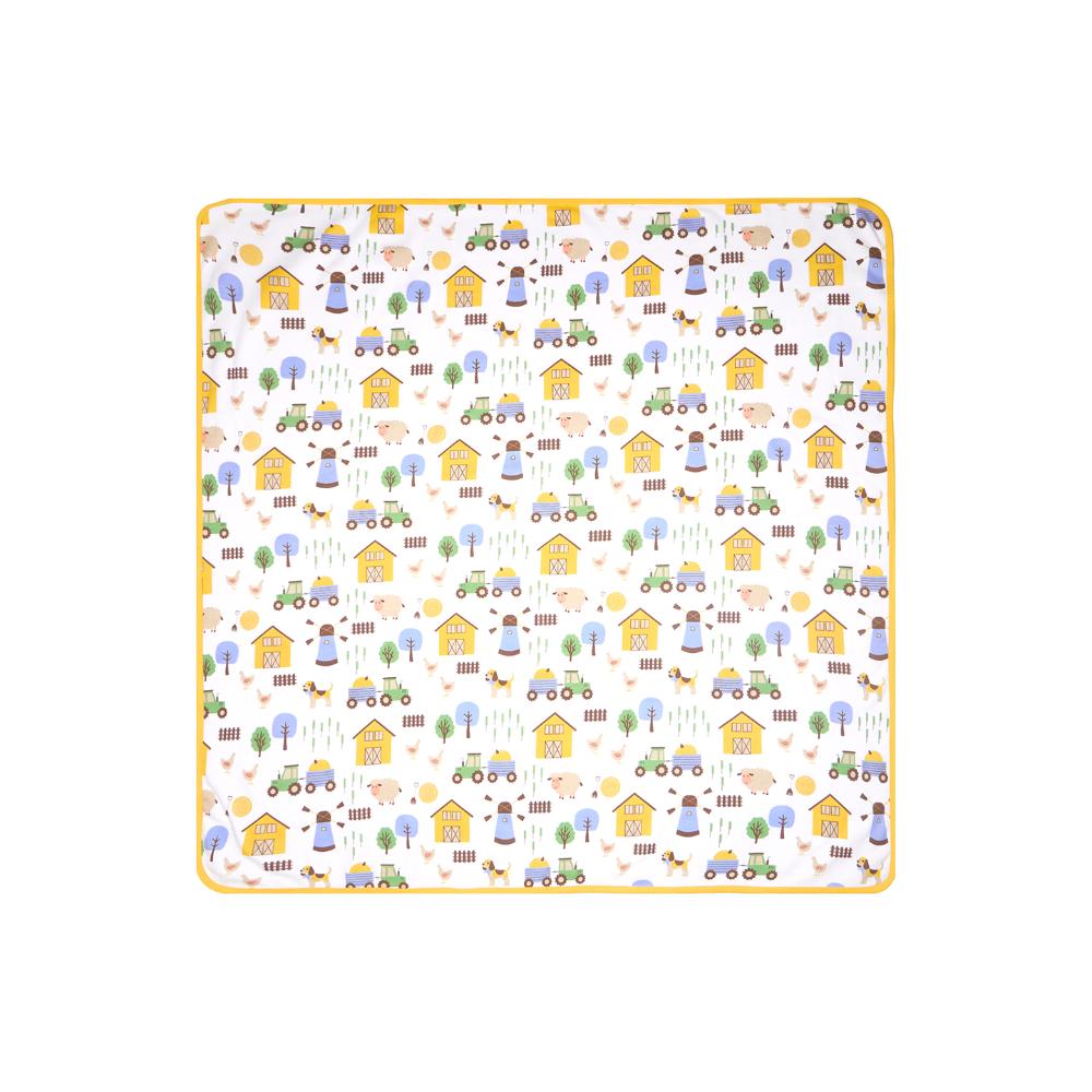 100% Cotton Interlock Baby Wrapper Barnyard Print & Samoan Sun Pack of 2