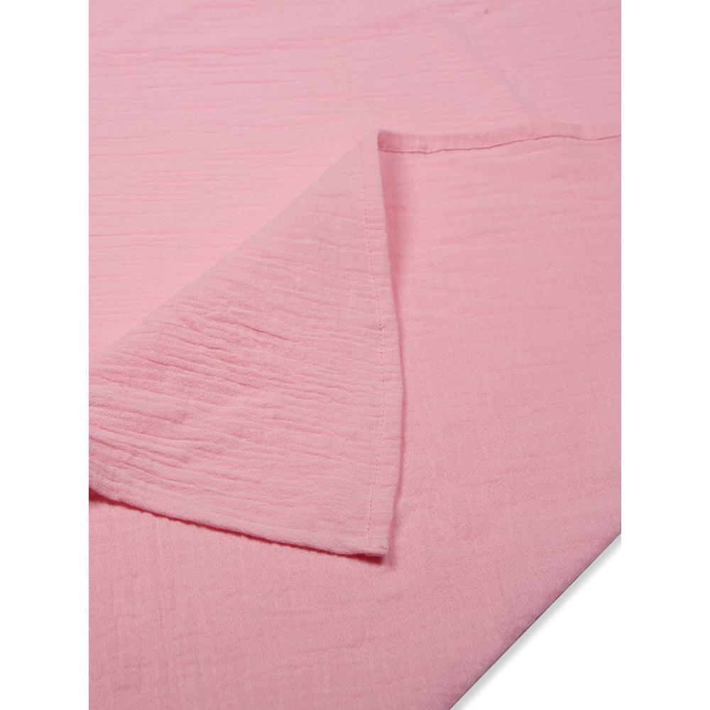3 in 1 Muslin Swaddle Wrapper Pack of 2 (Size 41x41 Inches) Tea Rose Print & Pink