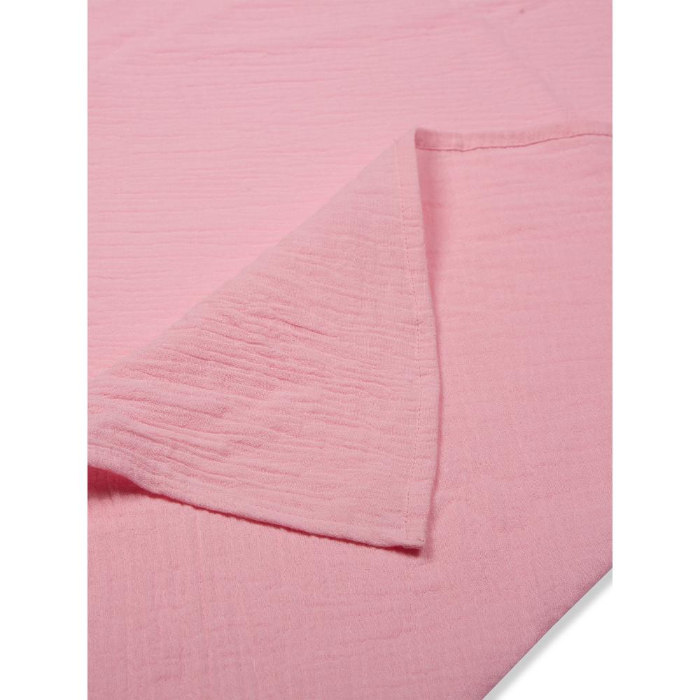 3 in 1 Muslin Swaddle Wrapper Pack of 2 (Size 41x41 Inches) Floral Print & Pink