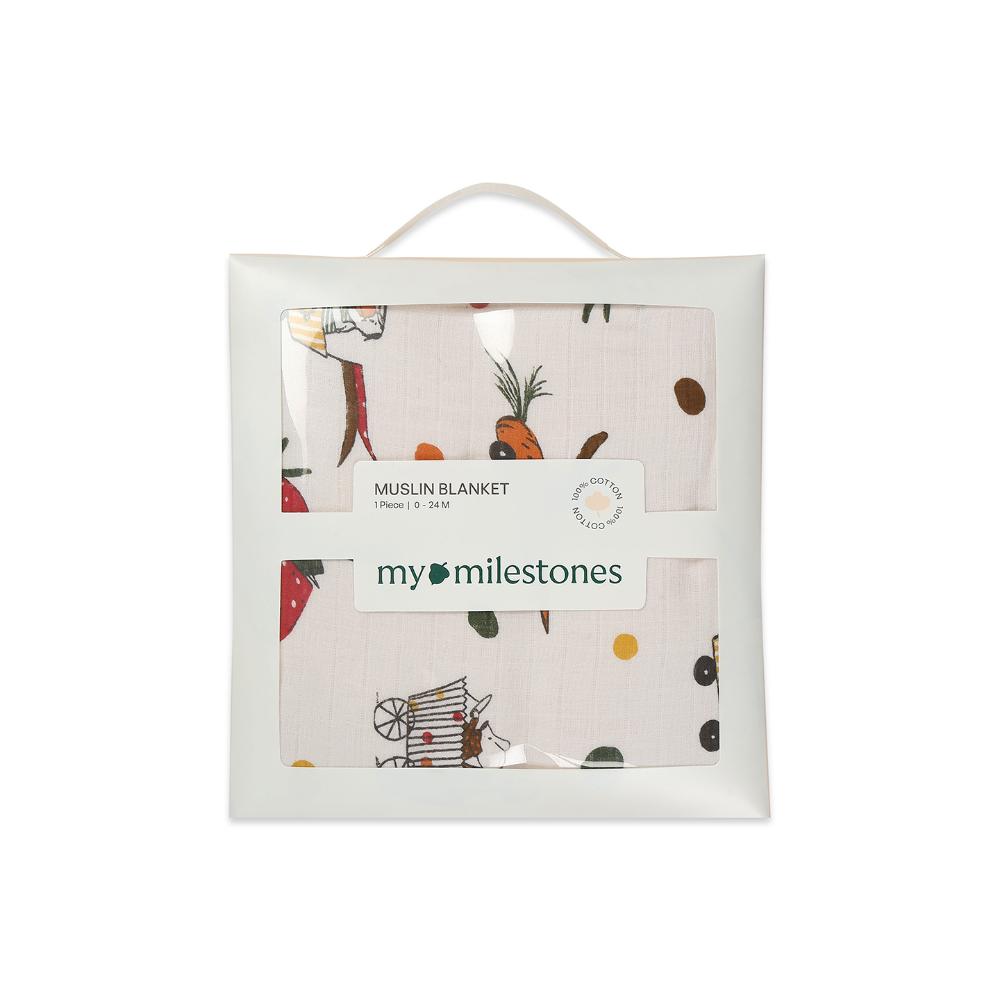 100% Premium Cotton 4/6 Layered Baby Muslin Blanket Racing Car Print - Yellow - (43x43 Inches)
