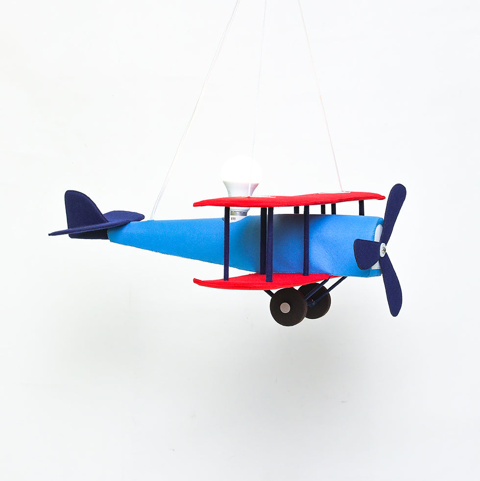 Blue Vintage Aeroplane Lamp