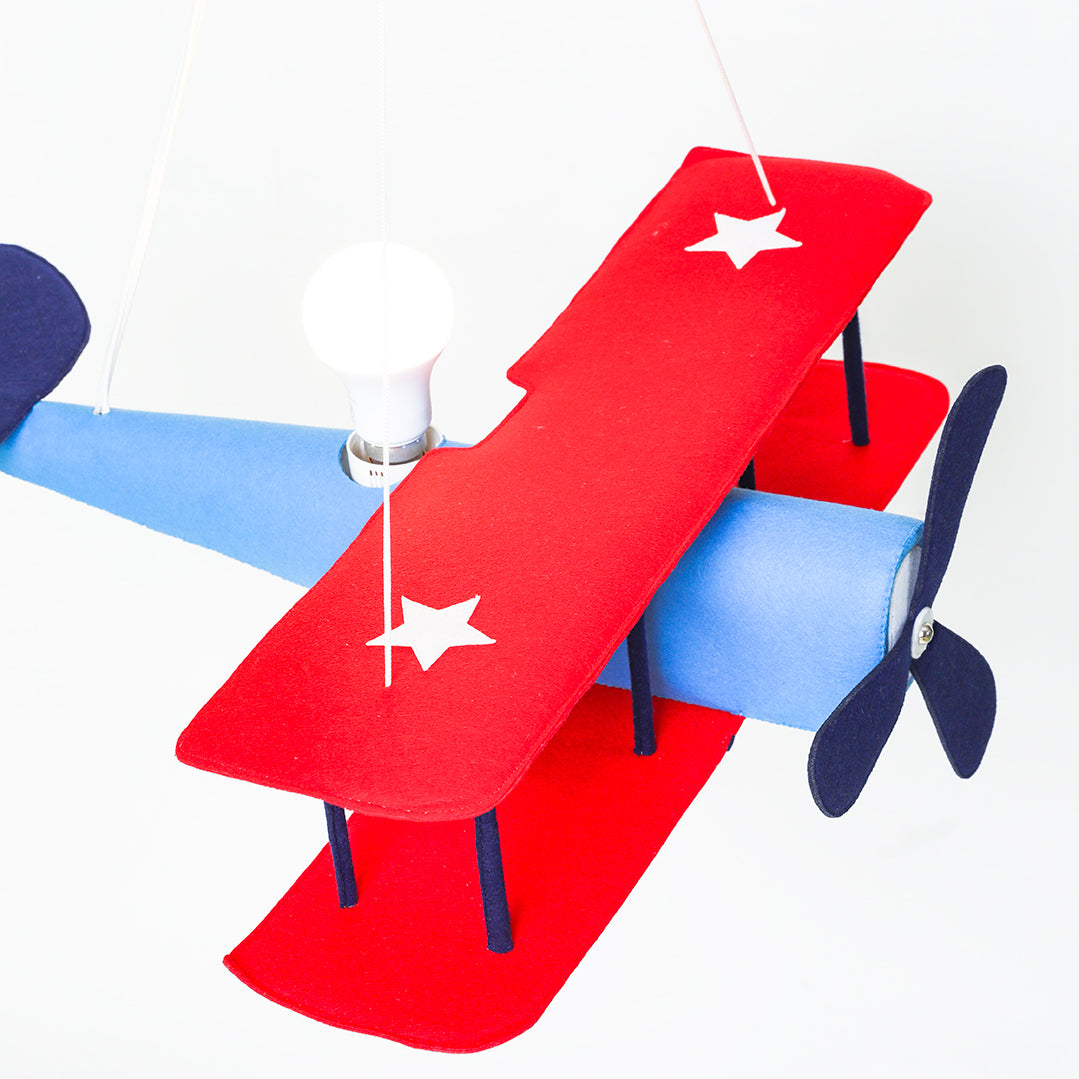 Blue Vintage Aeroplane Lamp