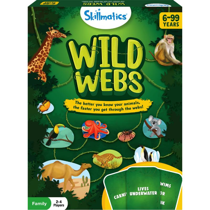 Skillmatics Board Game - Wild Webs, Animal Learning Game, Gifts, Family Friendly Games for Ages 6 and Up