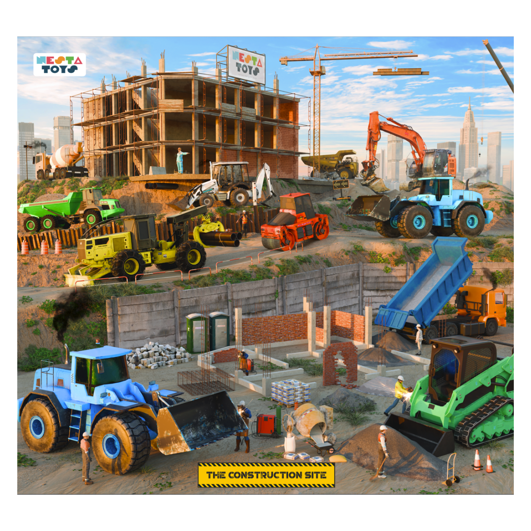 Construction Site Puzzle For Kids (64 Pcs)