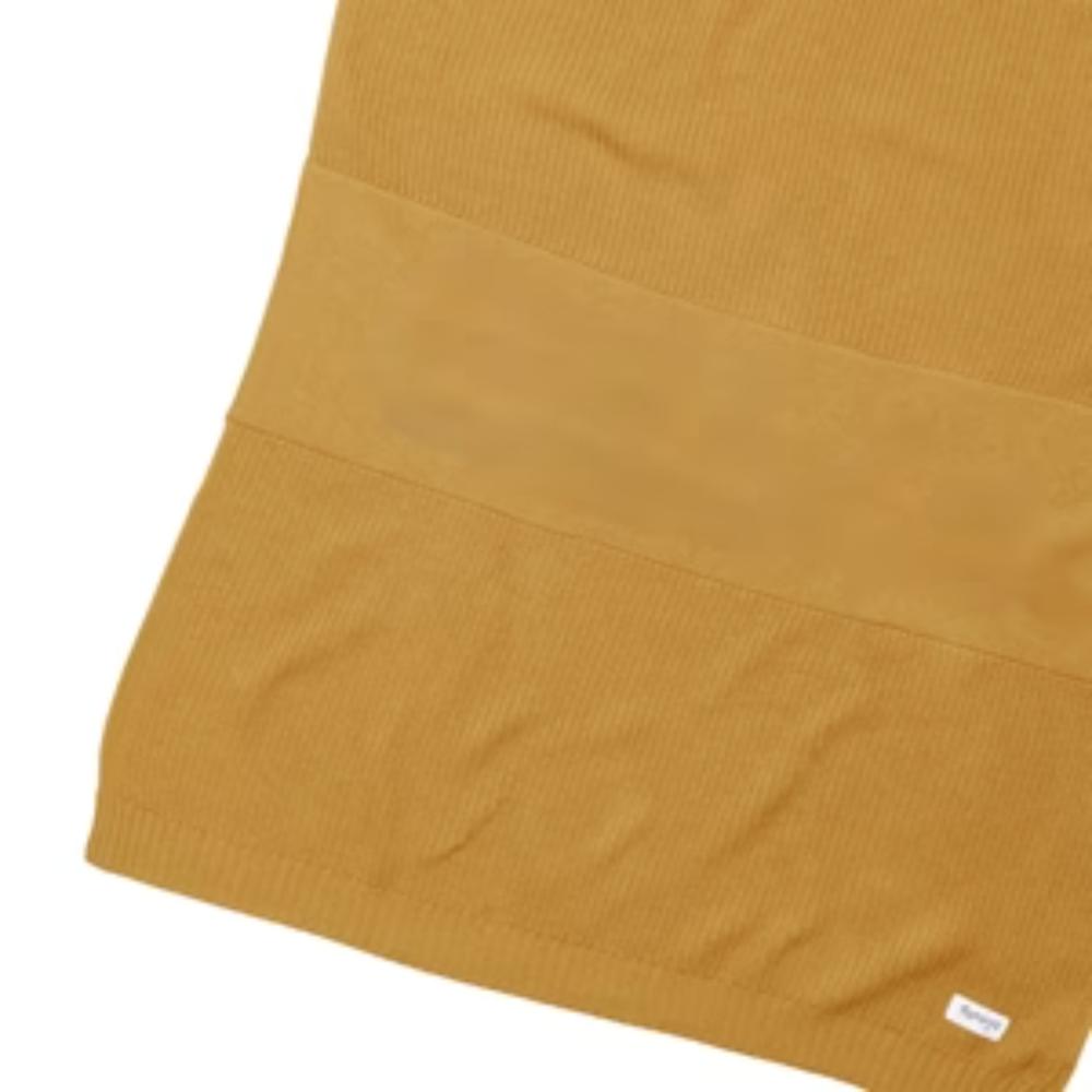 Chunky Knit Name Blanket - Honey Mustard Letter: Ivory; Panel: Honey Mustard