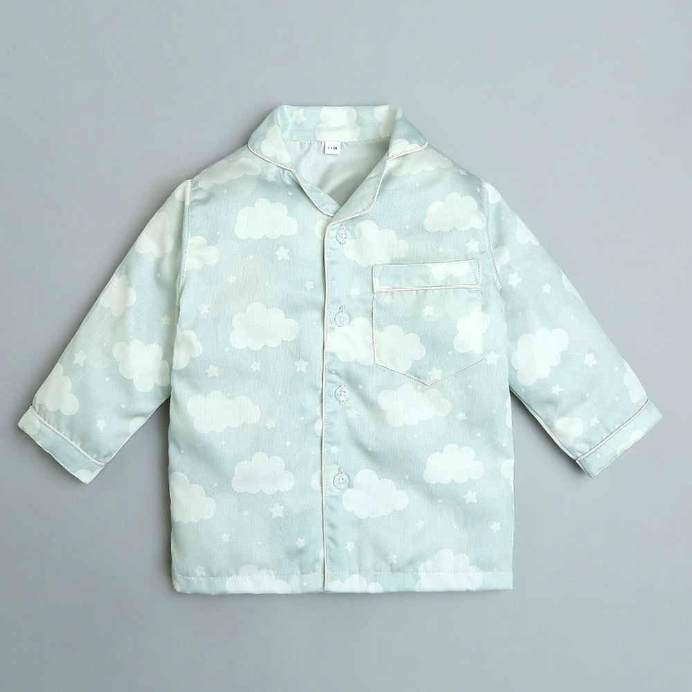 Organic Cotton  Night Suit - Cloud Grey
