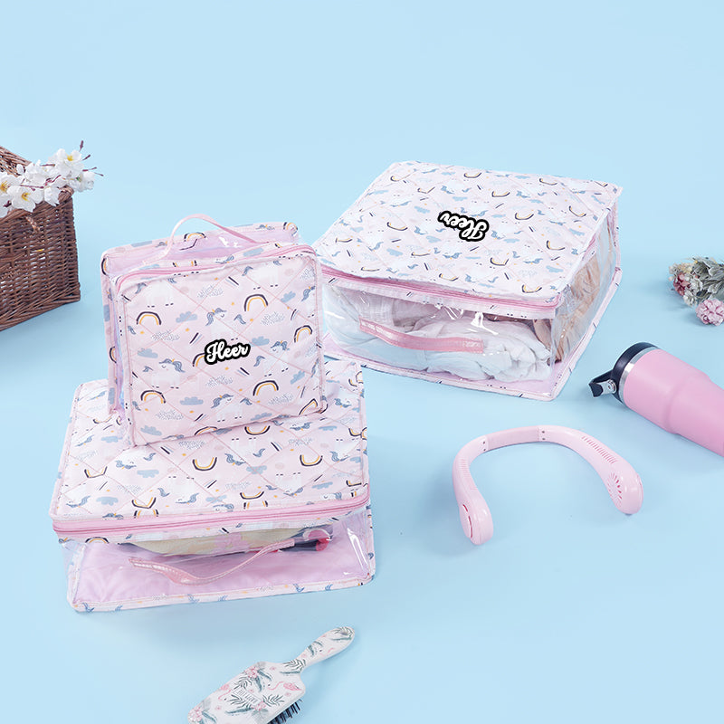 Travel Cubes- 3 Piece Set - Unicorn