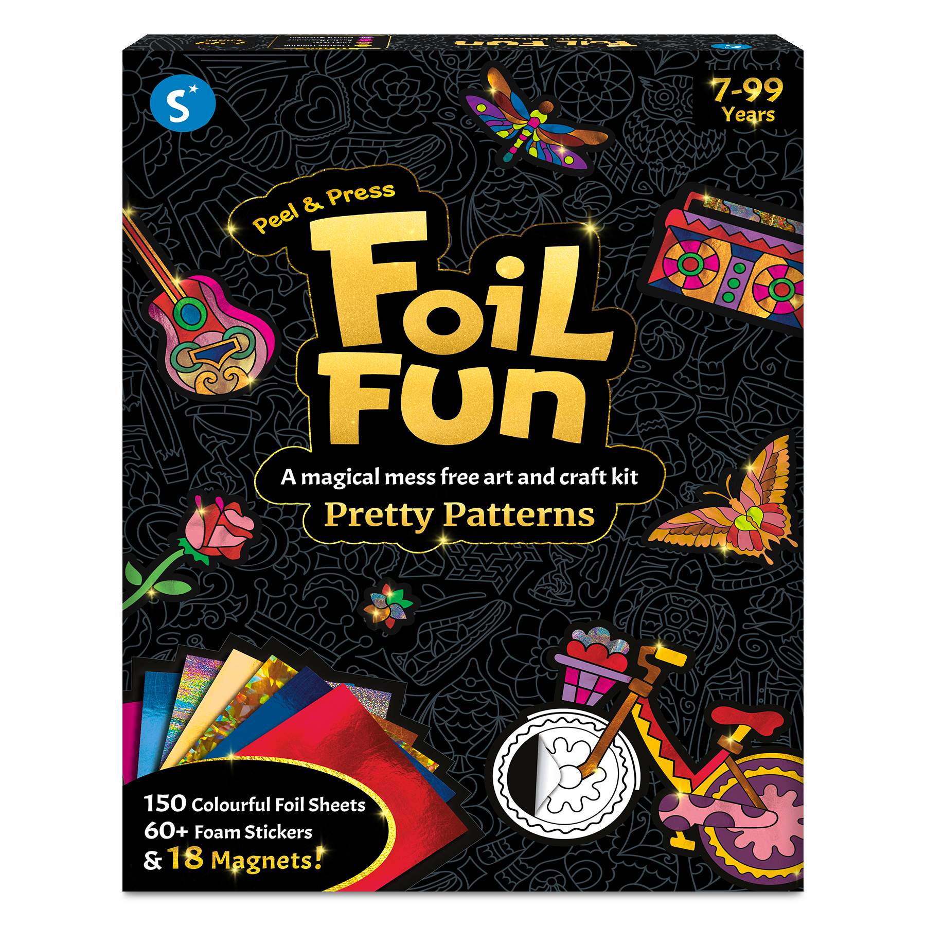 : Skillmatics Art & Craft Activity - Foil Fun Pretty Patterns, Mess Free Art, Craft Kits & Supplies, DIY Creative Activity, Gifts for Girls & Boys Ages 7, 8, 9, and Up