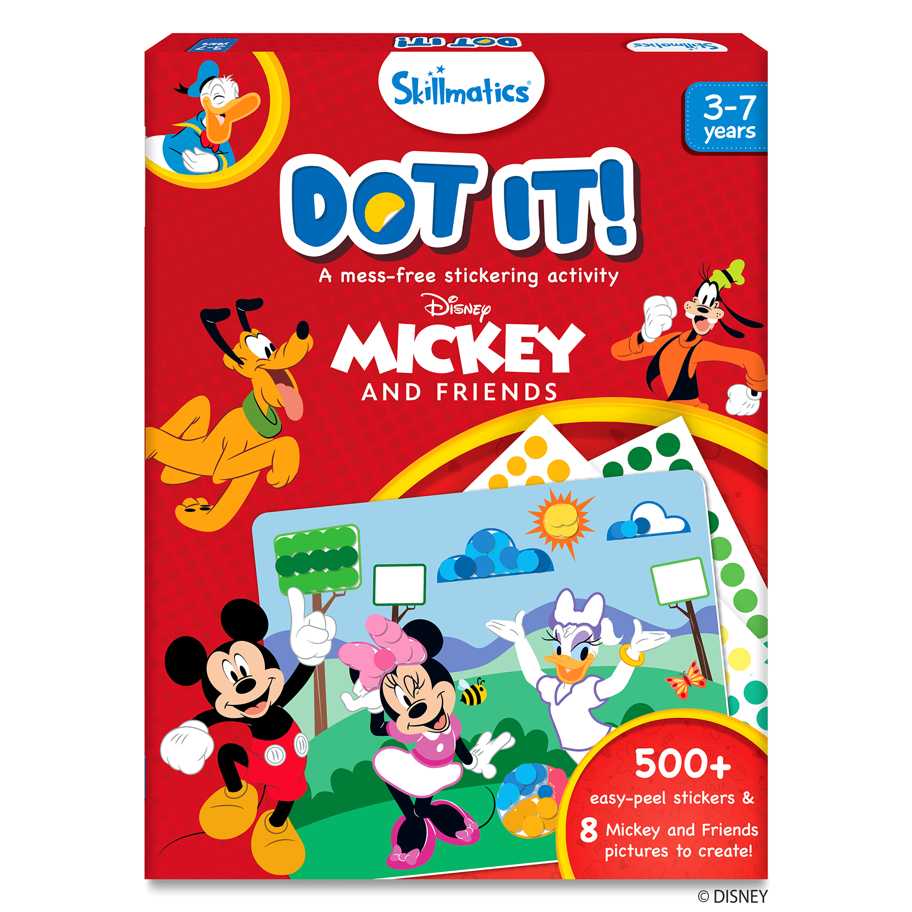 Skillmatics Art Activity - Dot It Mickey and Friends, Mess-Free Sticker Art for Kids, Craft Kits, DIY Activity, Gifts for Boys & Girls Ages 3, 4, 5, 6, 7, Travel Toys for Toddlers