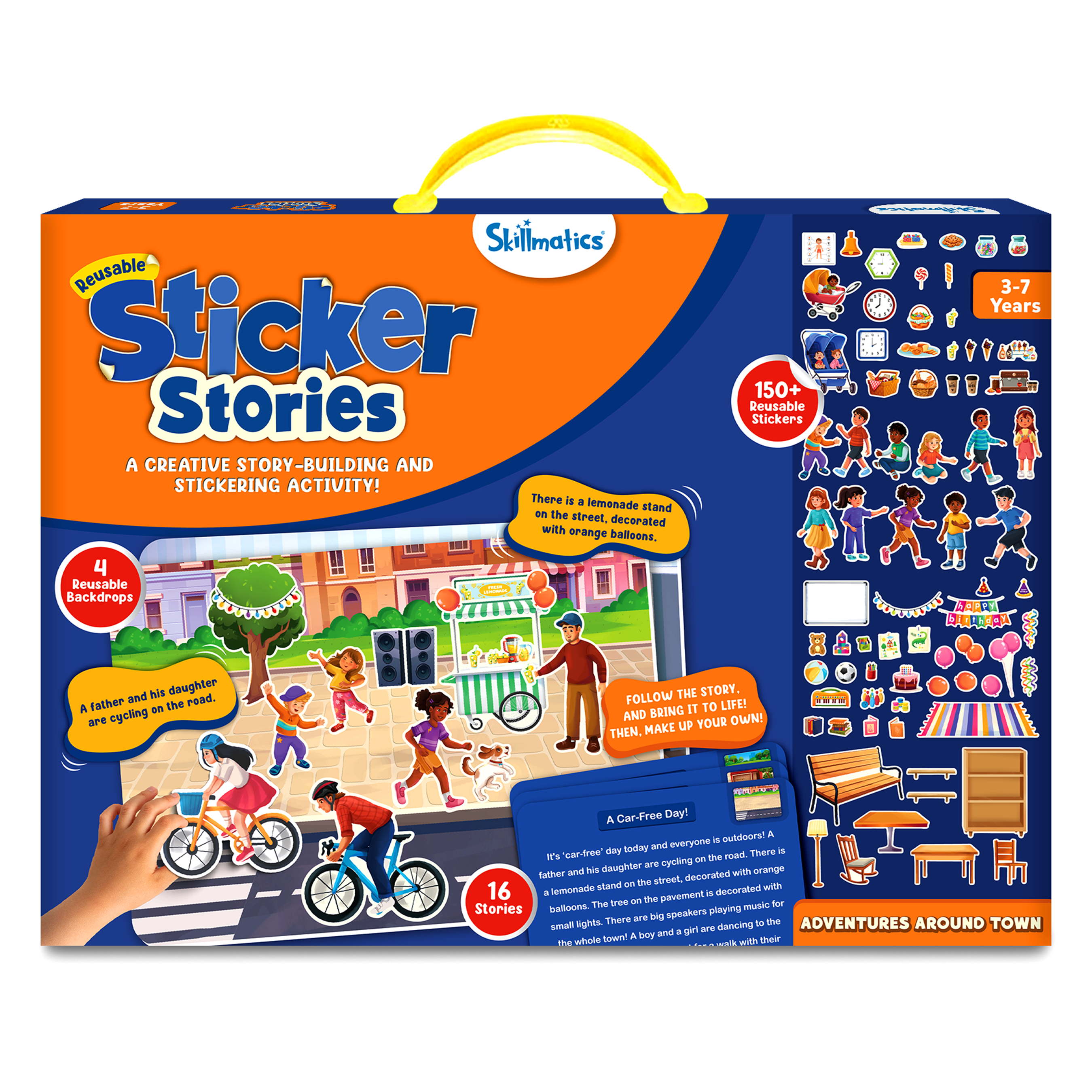 Skillmatics Art & Craft Activity - Sticker Stories, Reusable Sticker Art, DIY Craft Kits, Creative Storytelling Kit, Educational Toy, Gifts for Ages 3, 4, 5, 6, 7