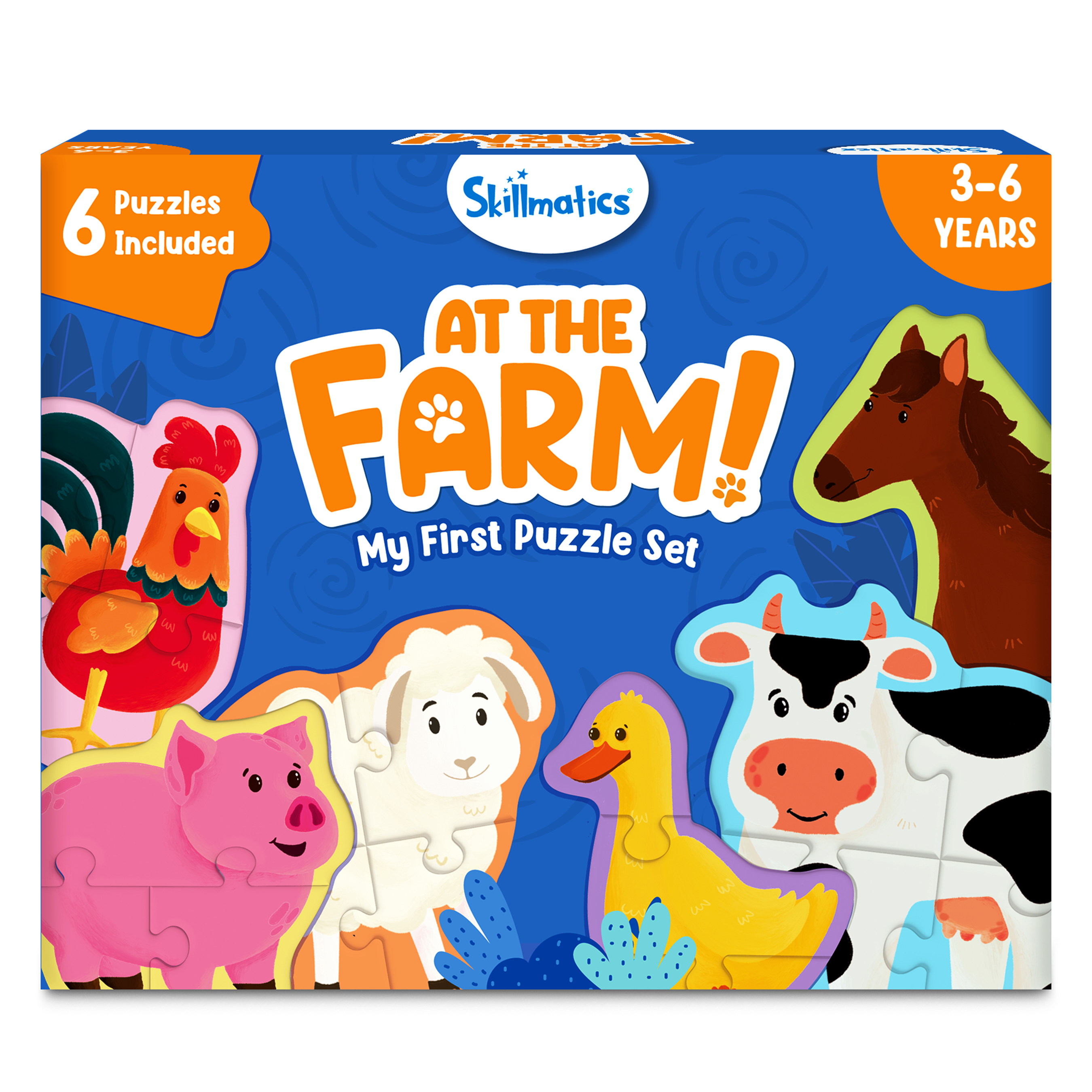 Skillmatics My First Puzzle Set - 21 Piece Farm Animal Jigsaw Puzzles, Educational Toddler Toy, Gifts For Kids Ages 3 To 6