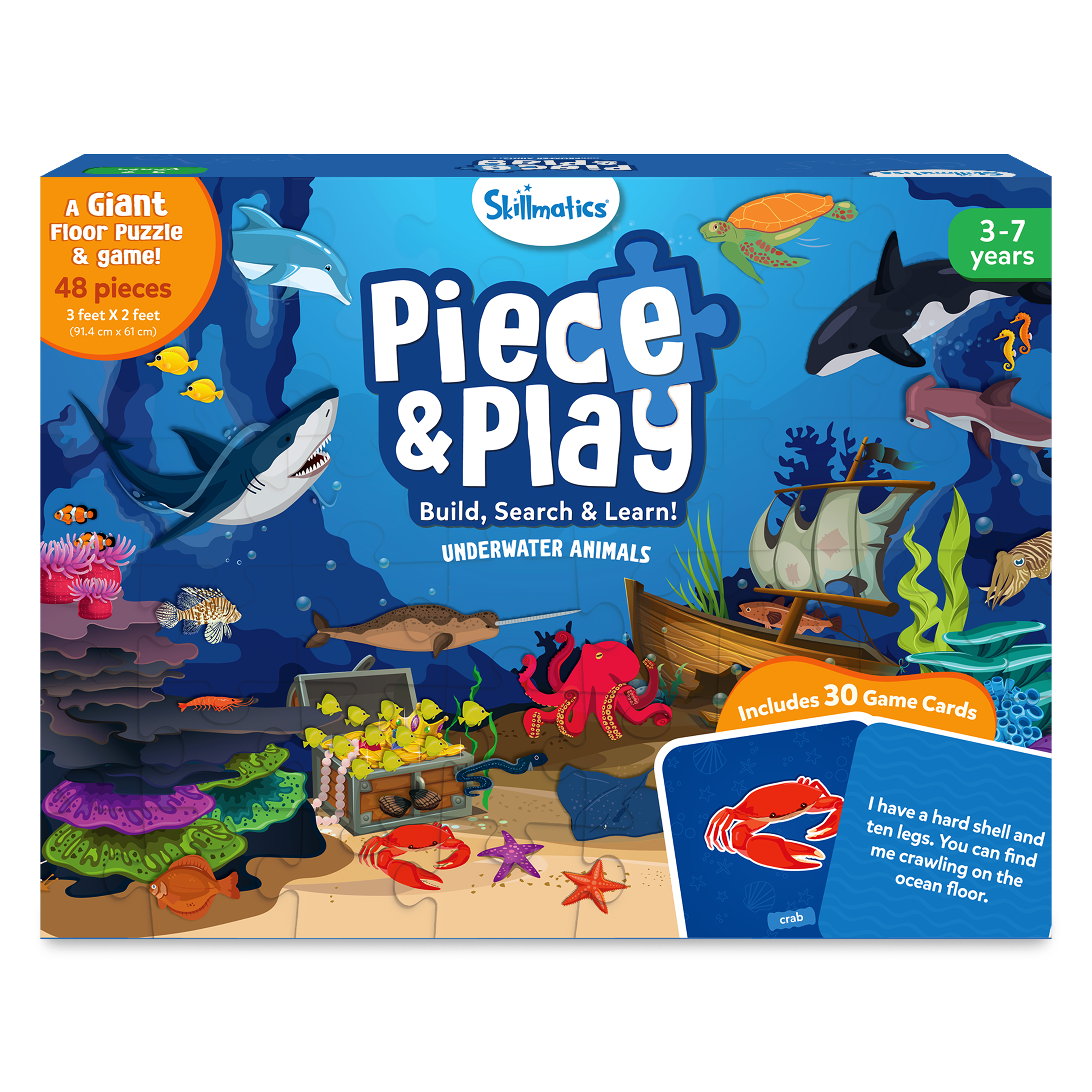 Piece & Play - Underwater Animals | Fun & Educational 48 Piece Jigsaw Puzzle