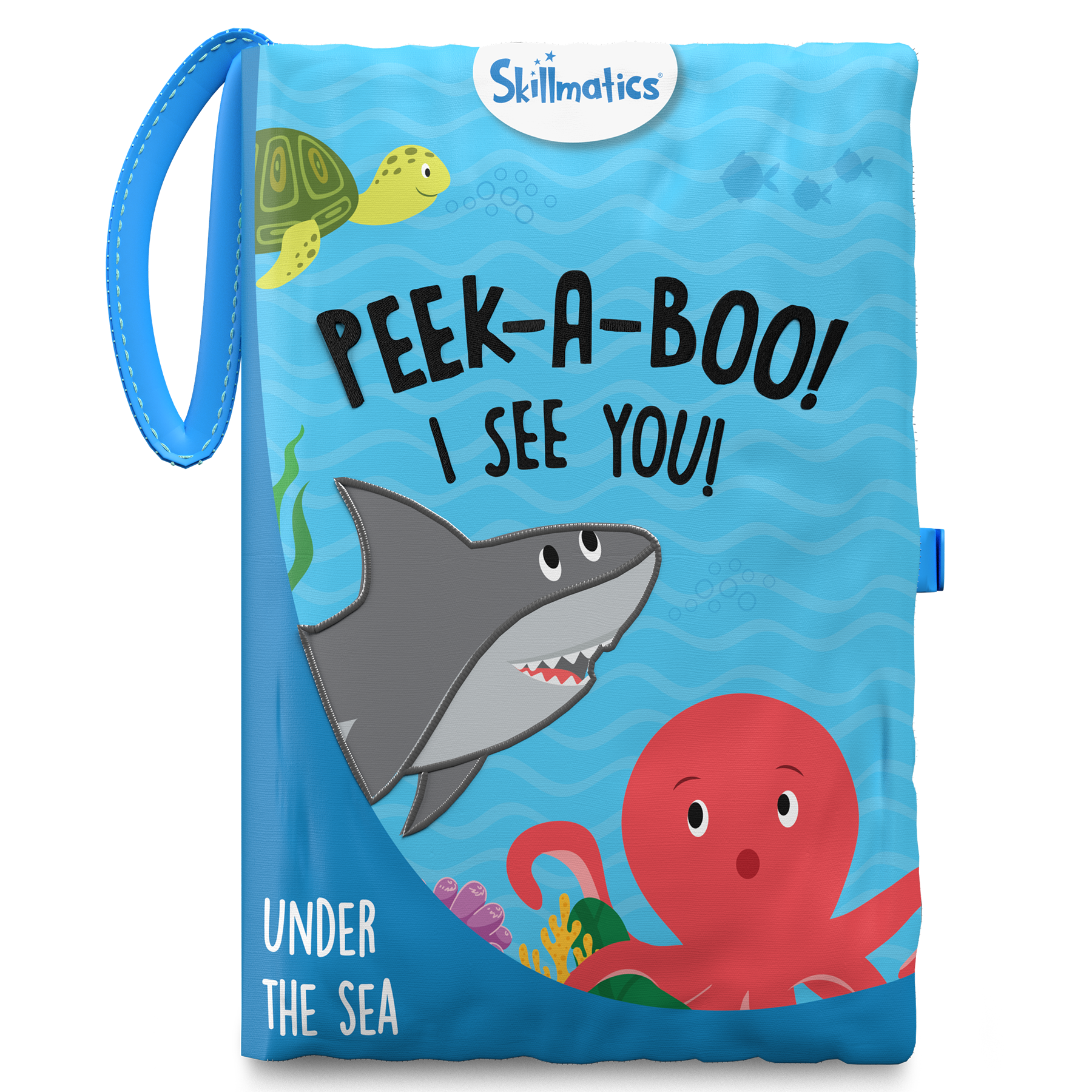 Skillmatics Baby Book - Peek-A-Boo I See You Underwater Animal Theme, Interactive Soft Cloth Book With Crinkle Pages, Ages 6 Months And Up