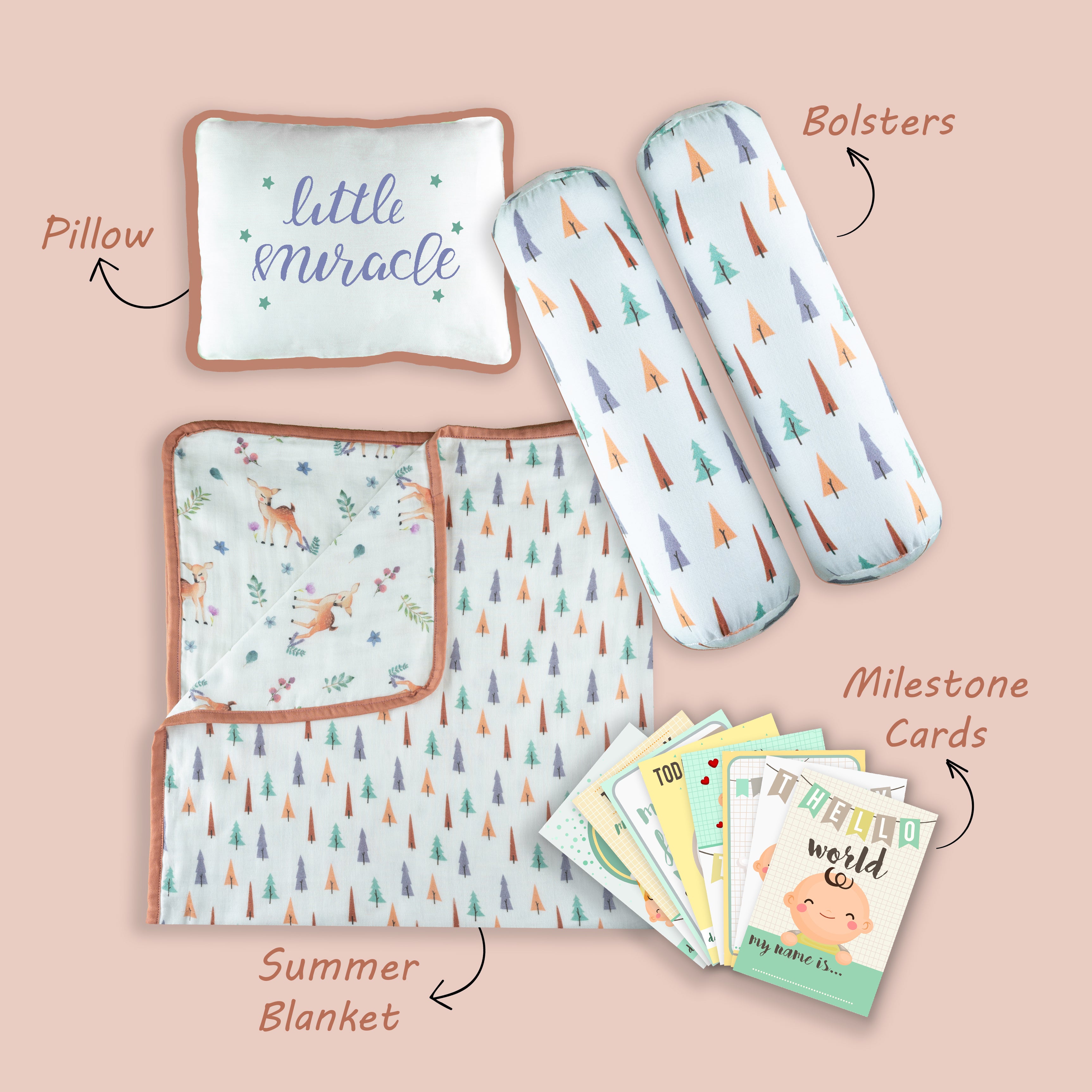 Tiny Snooze Mini Cot Bedding Set – Enchanted Forest