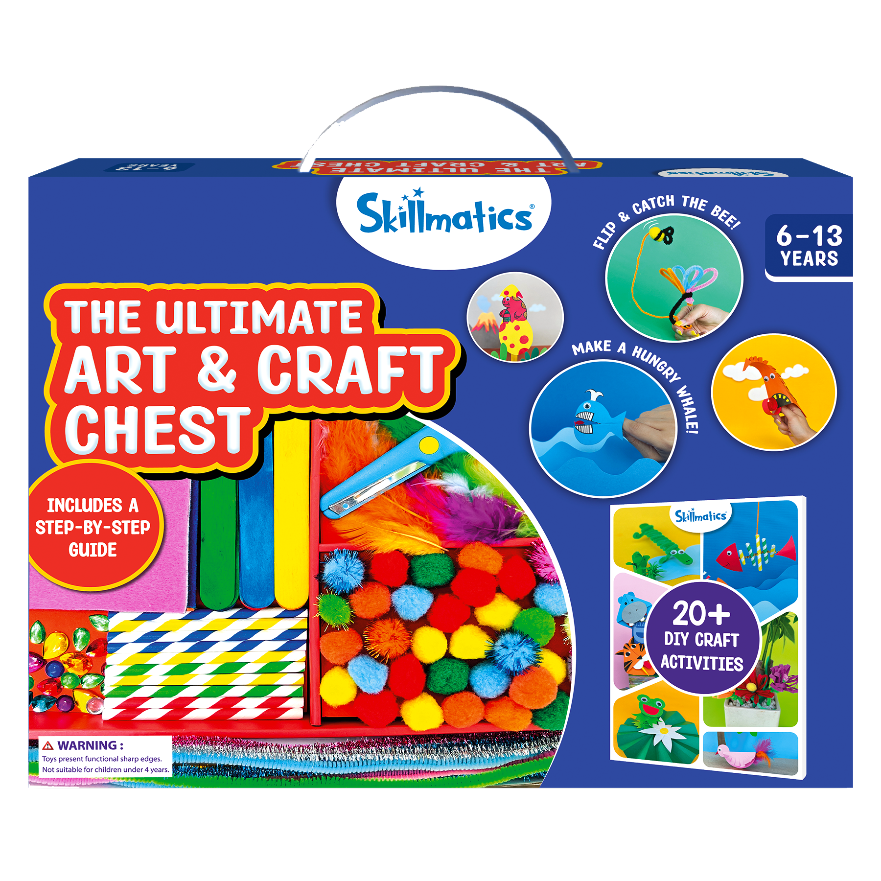 Skillmatics Ultimate Art & Craft Activity Chest, 2000+ Pcs Art And Craft Supplies, Includes a Step-by-Step Guide, DIY Activity, Gifts for Ages 6 to 13