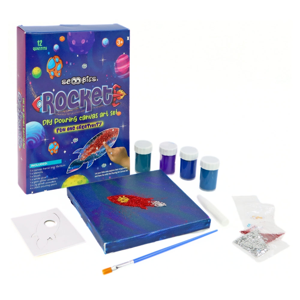 Rocket DIY Pouring Canvas Art Set