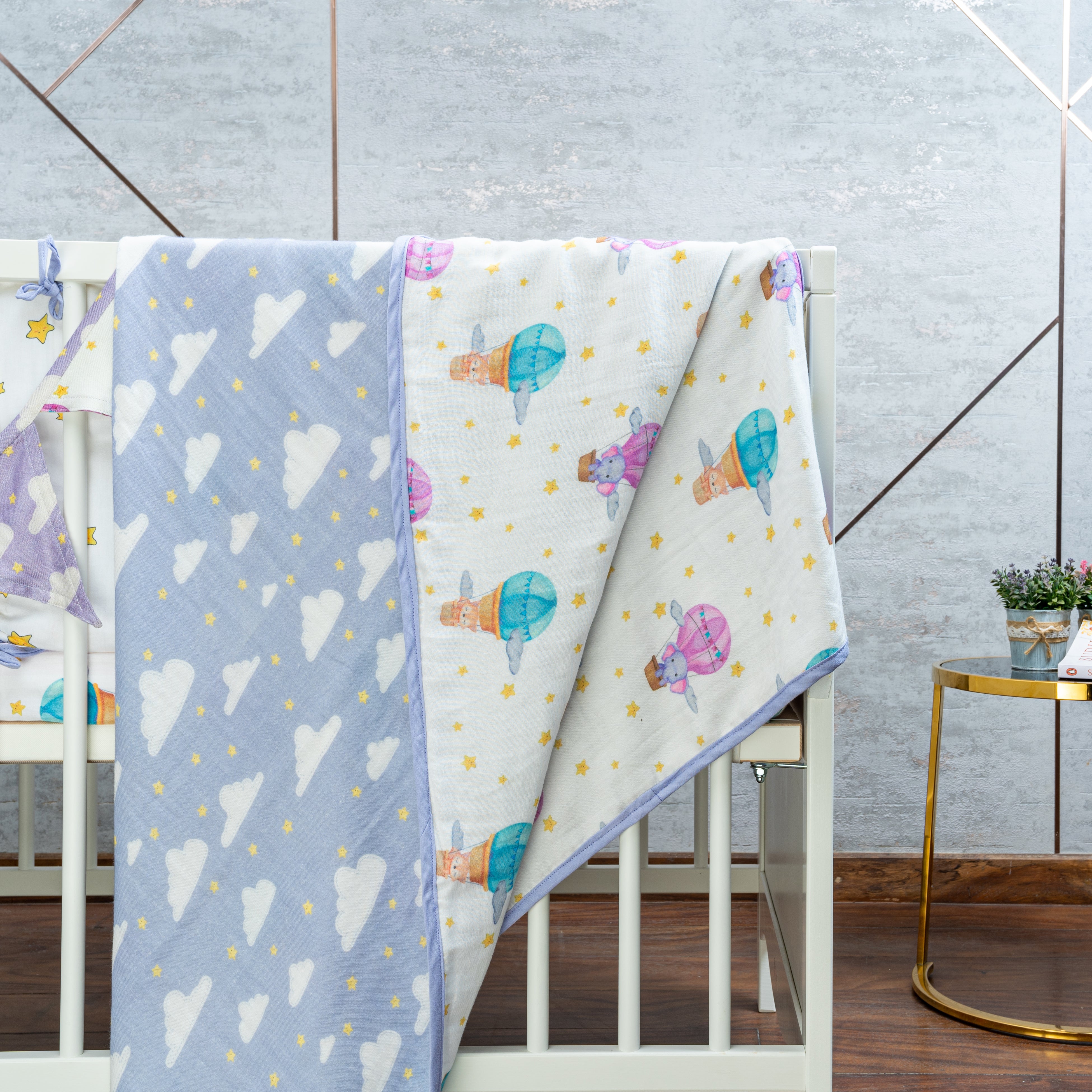 Tiny Snooze Organic Summer Blanket- Sky Is The Limit 6-12 Years