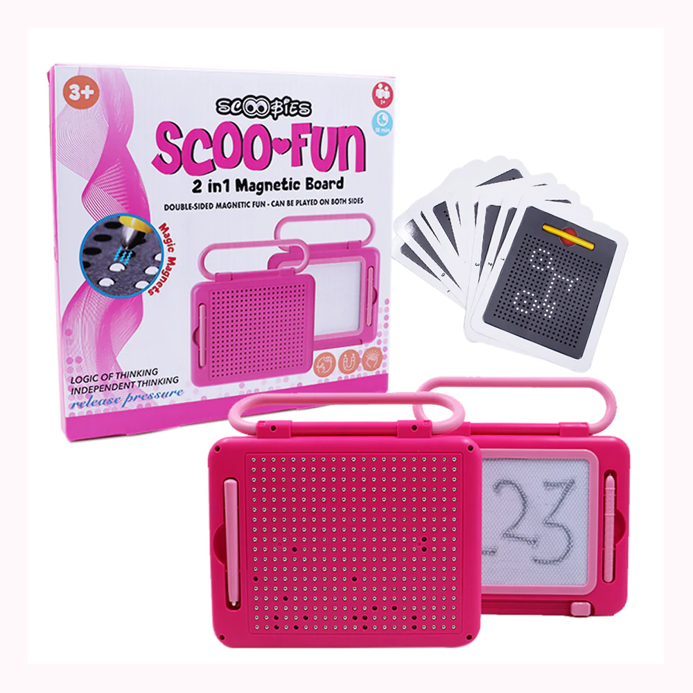 Scoo Fun (Blue) 2-in-1 Board Magical Slate and Magnetic Board Writing & Magnetic Play