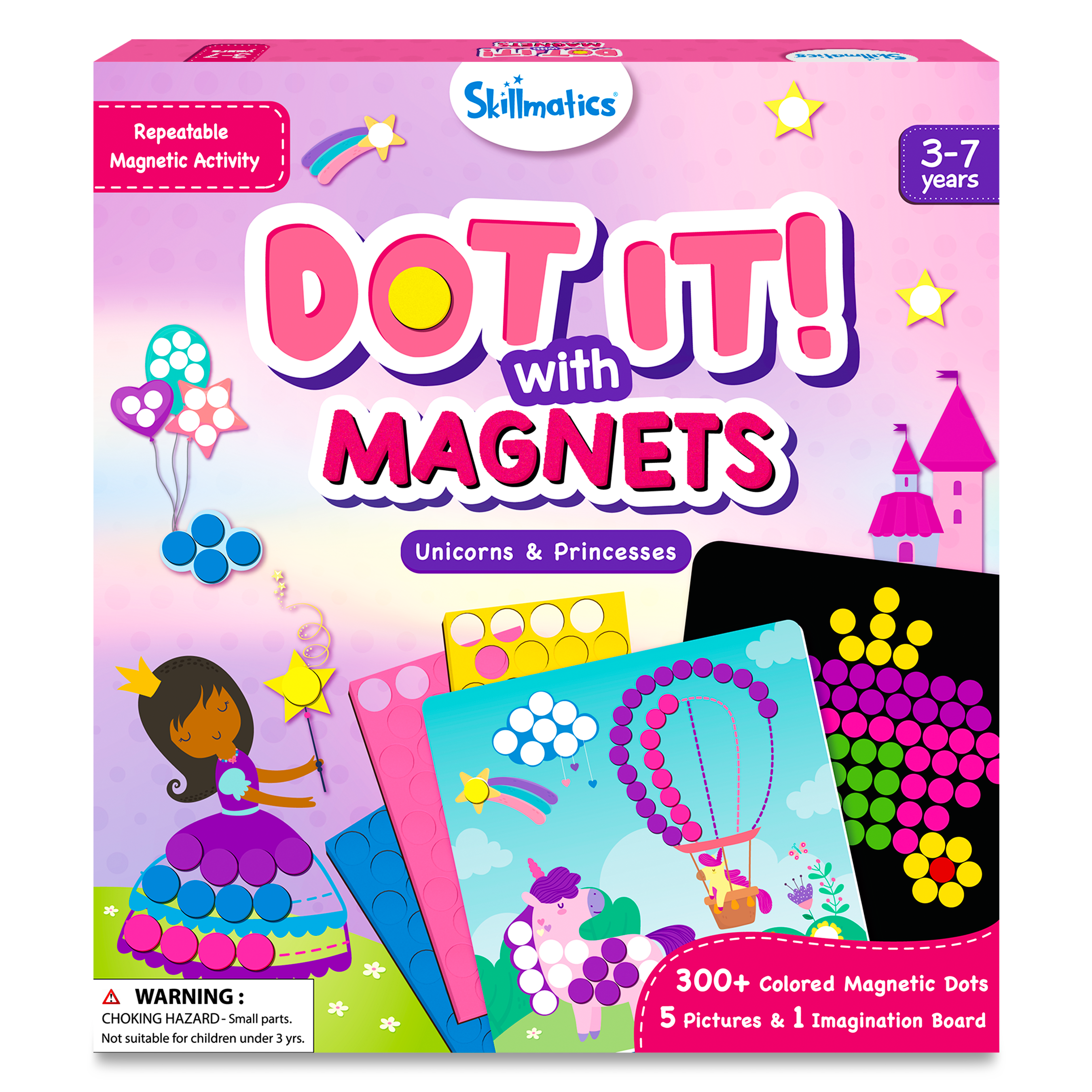 Skillmatics Art Activity Dot It with Magnets - Unicorns & Princesses, No Mess Repeatable Art for Kids, Craft Kits, DIY Activity, Gifts for Ages 4 to 7