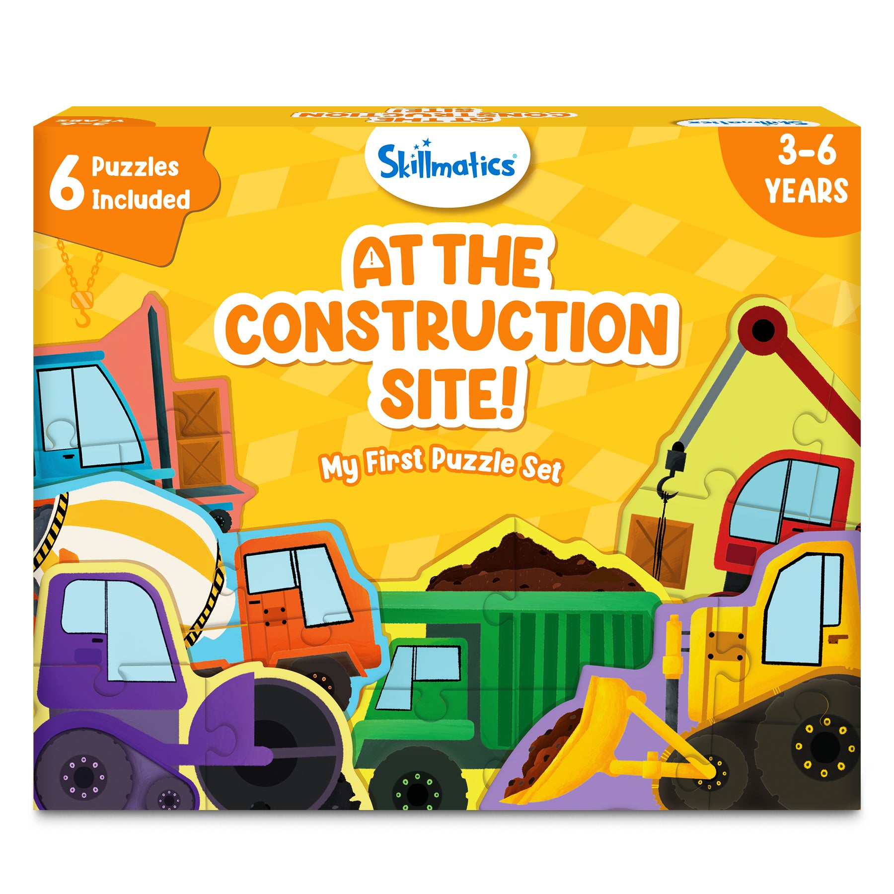 Skillmatics My First Puzzle Set 21 Piece Construction Vehicles