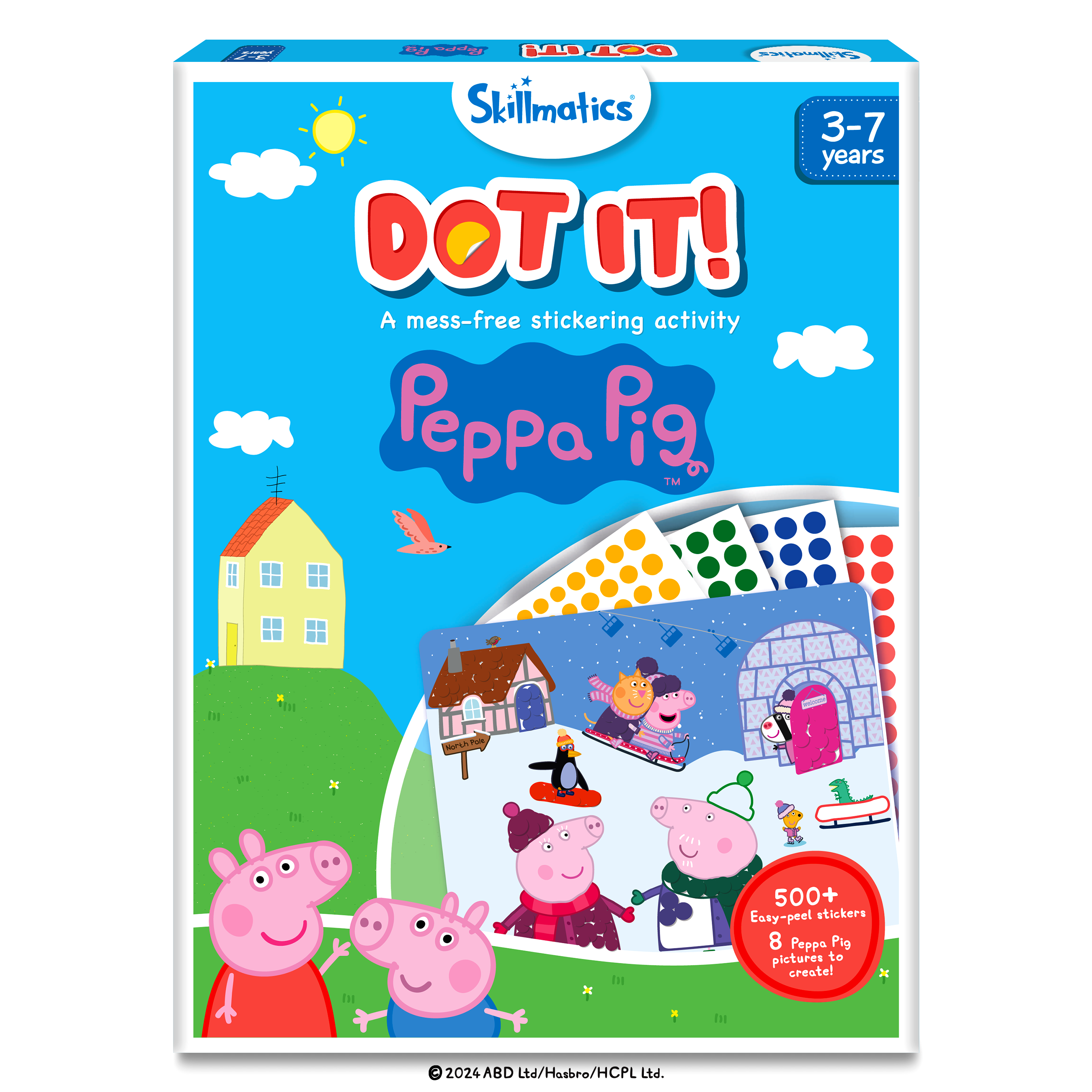 Skillmatics Art Activity - Dot It Peppa Pig, Mess-Free Sticker Art for Kids, Craft Kits, DIY Activity, Gifts for Boys & Girls Ages 3, 4, 5, 6, 7, Travel Toys for Toddlers