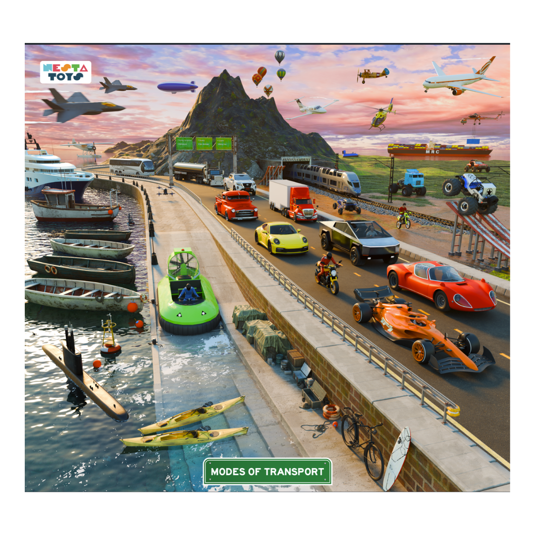 Modes Of Transport Puzzle For Kids (64 Pcs)
