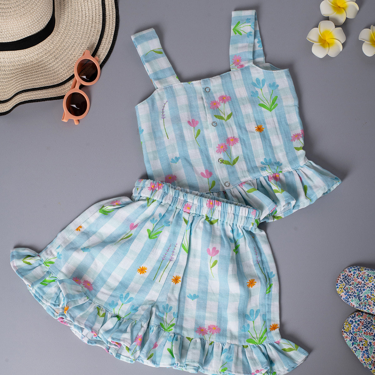 Girls Co-Ord Set- Ghingham