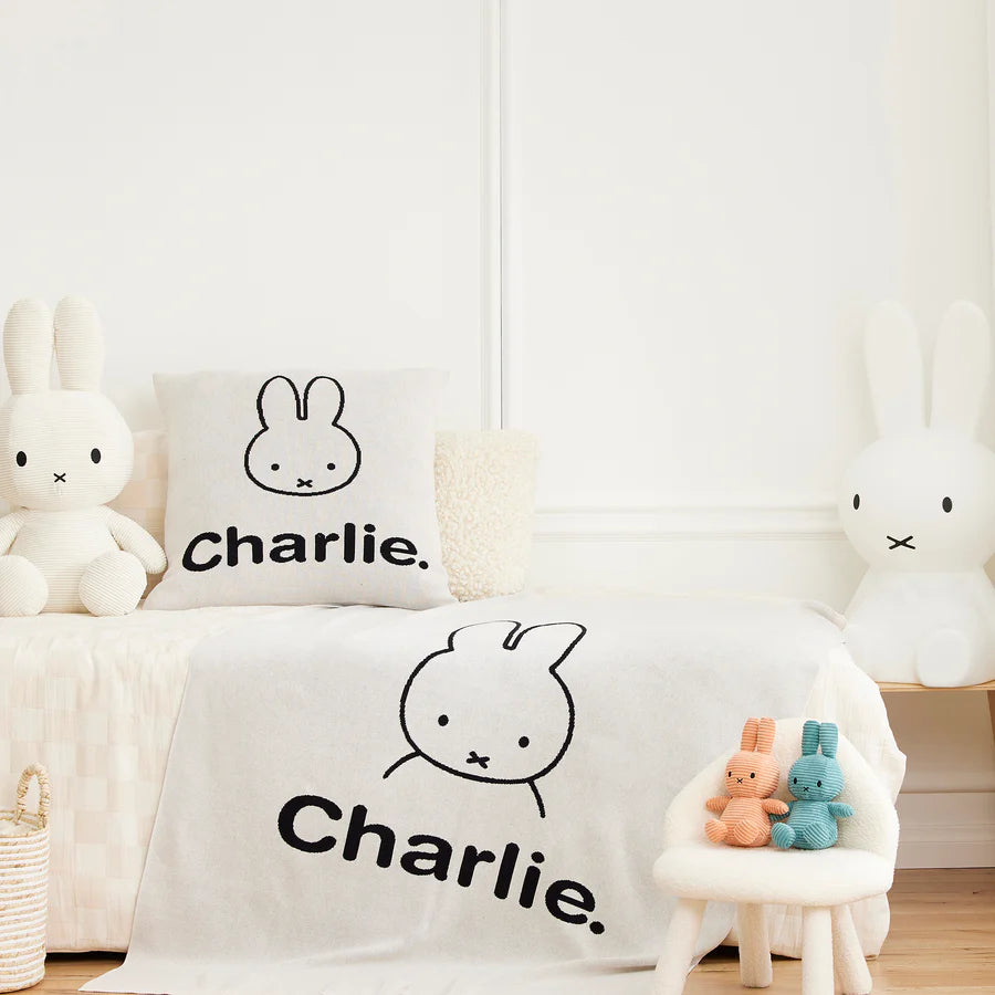 Miffy Euro Pillowcase - Oatmeal; Name: Black