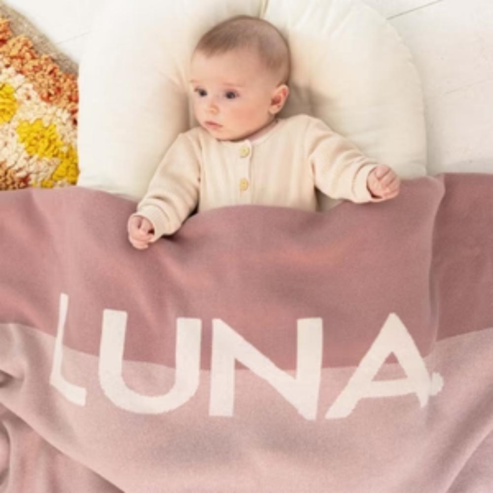 Splice Name Blanket - Oatmeal Splice: Rose Bloom Name: Oatmeal