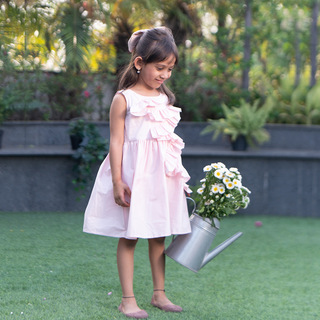 Pink Dandelion Dress (2-7 Years)