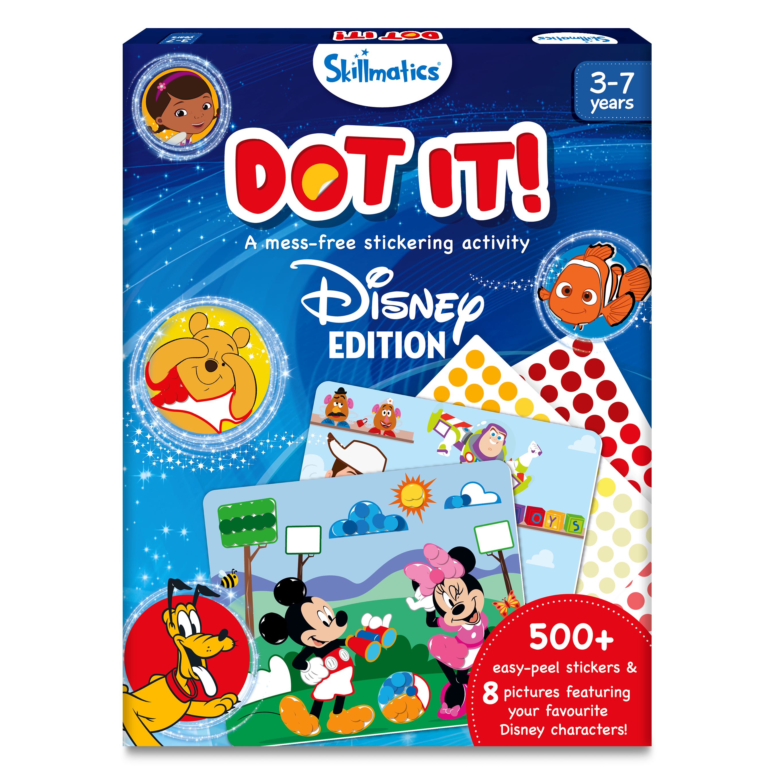 Skillmatics Art Activity - Dot It Disney Edition, No Mess Sticker Art for Kids, Craft Kits, DIY Activity, Gifts for Girls & Boys Ages 3, 4, 5, 6, 7, Travel Toys for Toddlers