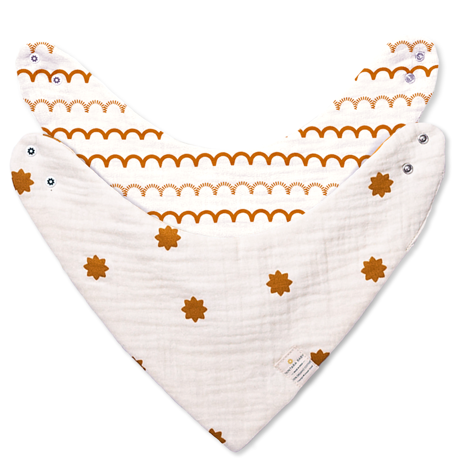 Bandana Bibs – 100% Organic Premium Muslin Cotton, Absorbent, Waterproof, Extra-Soft, Adjustable, Lightweight & Durable, Perfect for Newborns, Babies & Toddlers Ages 0-3, Pack of 2/3/6