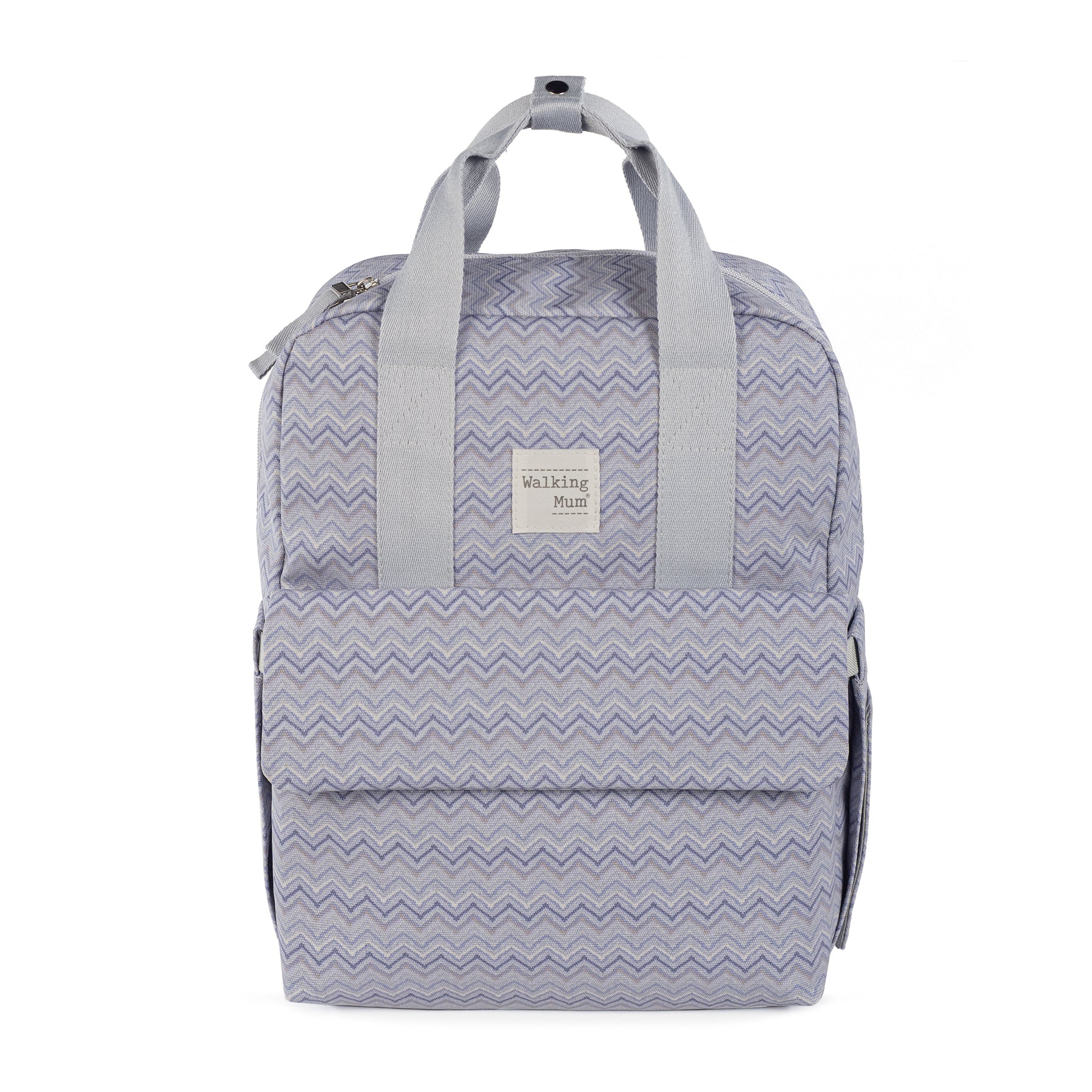 Walking Mum Zigzag Grey Backpack Diaper Changing Bag
