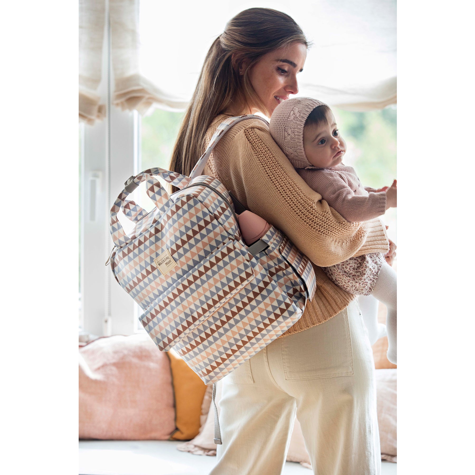 Walking Mum Oliver Multicolor Backpack Diaper Changing Bag