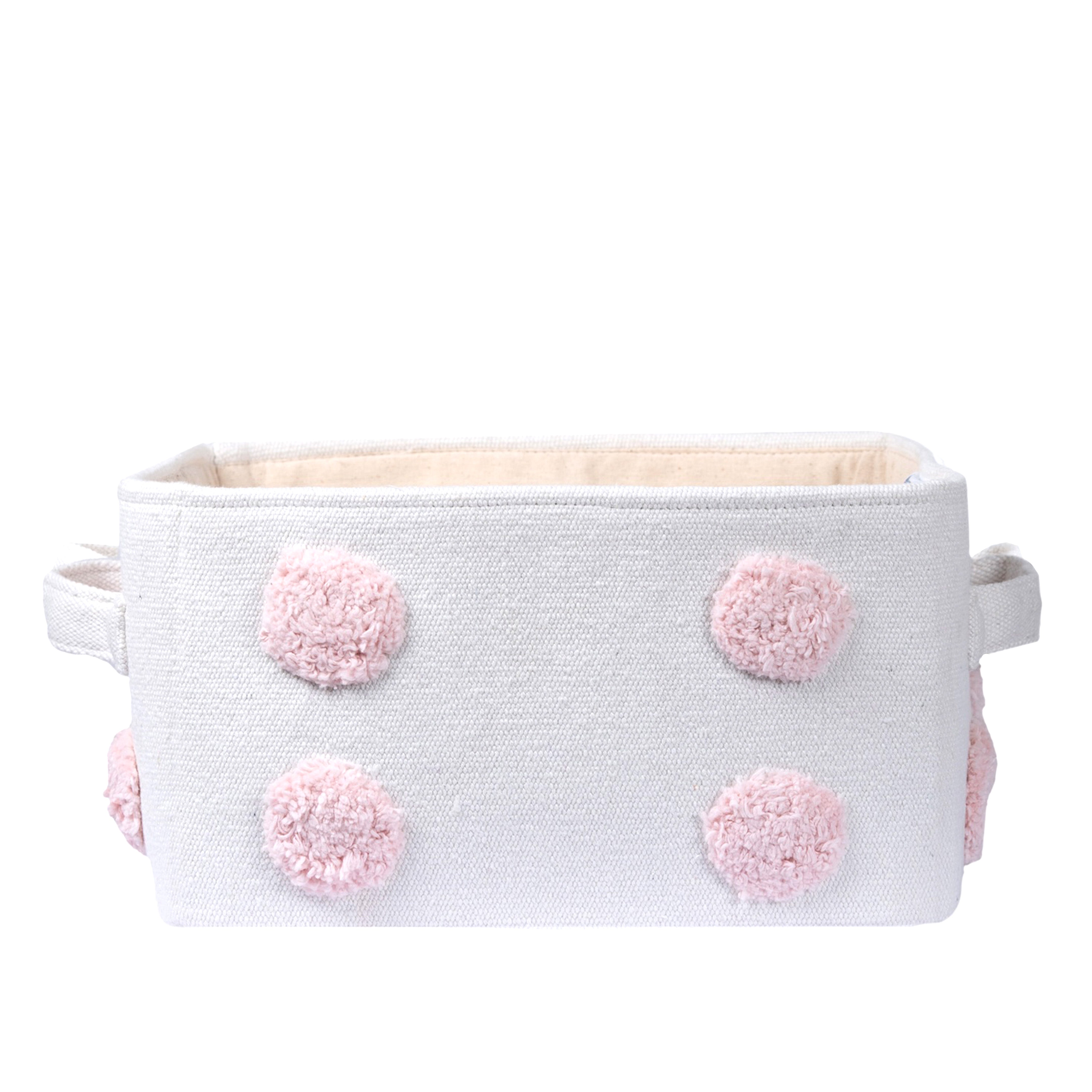PomPom Small Rectangular Toy Storage Basket