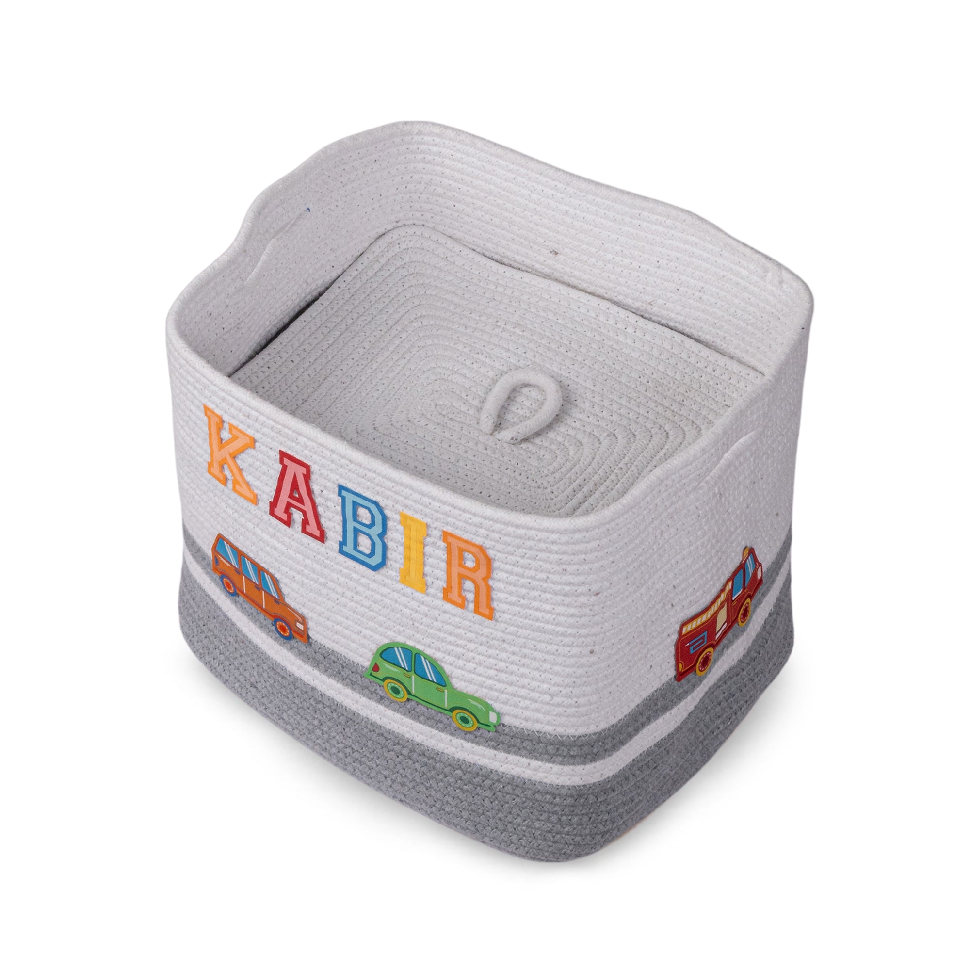 Cotton Rope Transport Trail Rectangular Toy Storage Basket