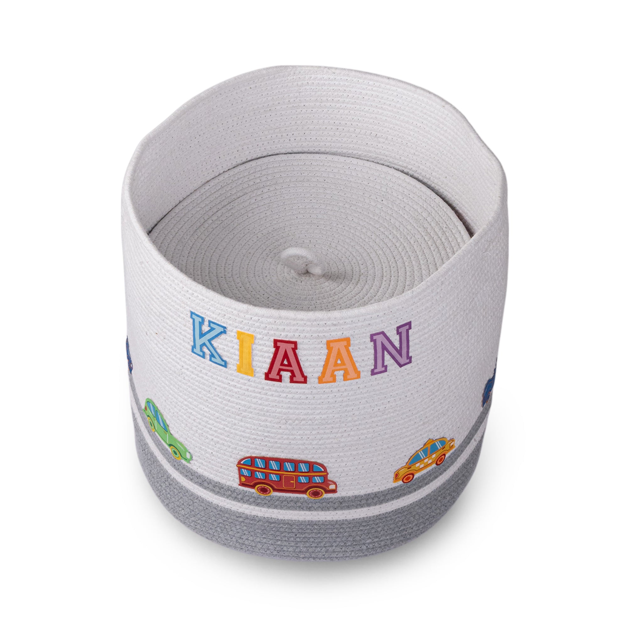 Cotton Rope Transport Trail Round Toy Storage Basket