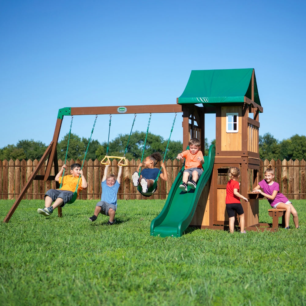 Lakewood Play Tower With Swings And Slide