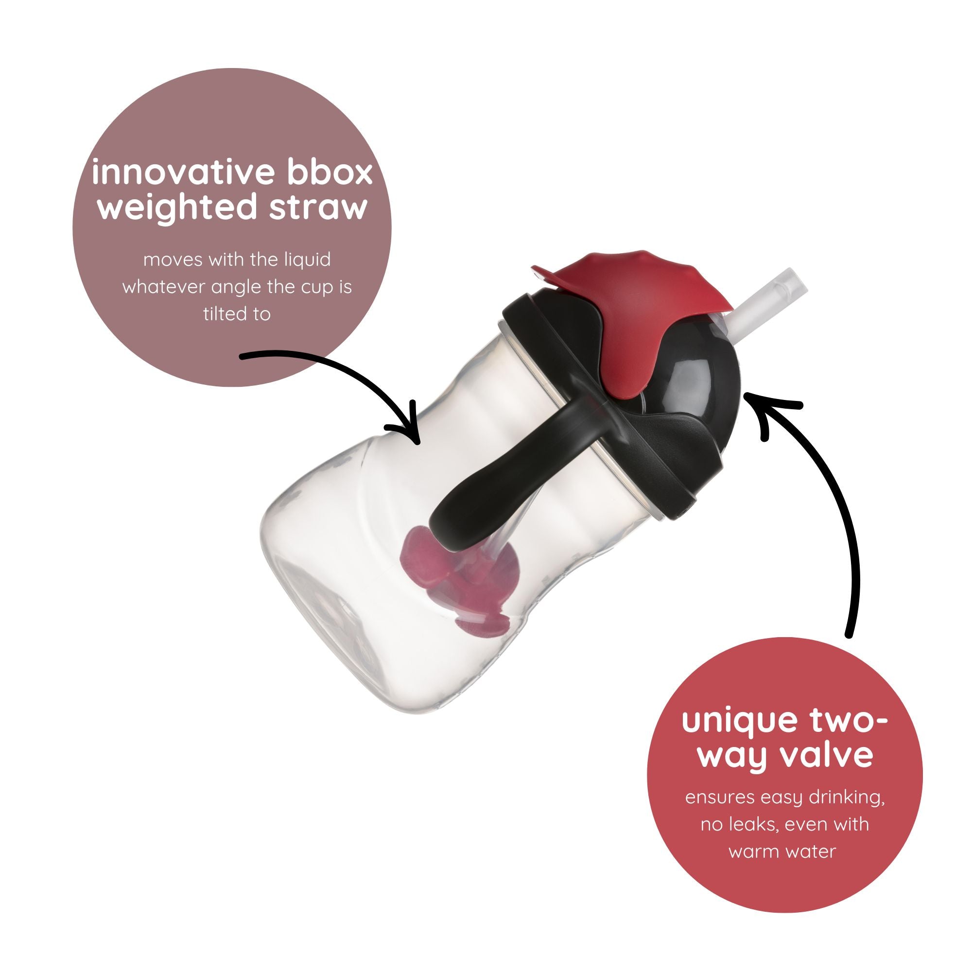 b.box Weighted Straw Sippy Cup - 240ml Disney/Marvel Theme