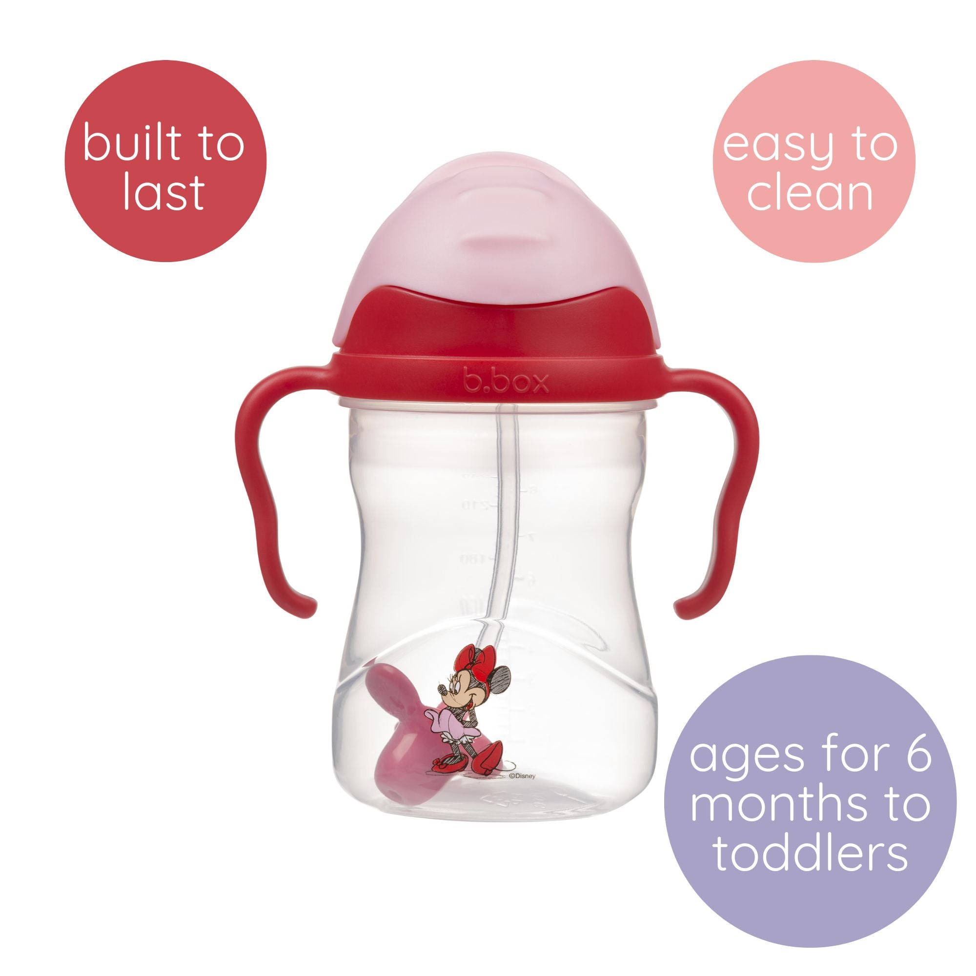 b.box Weighted Straw Sippy Cup - 240ml Disney/Marvel Theme