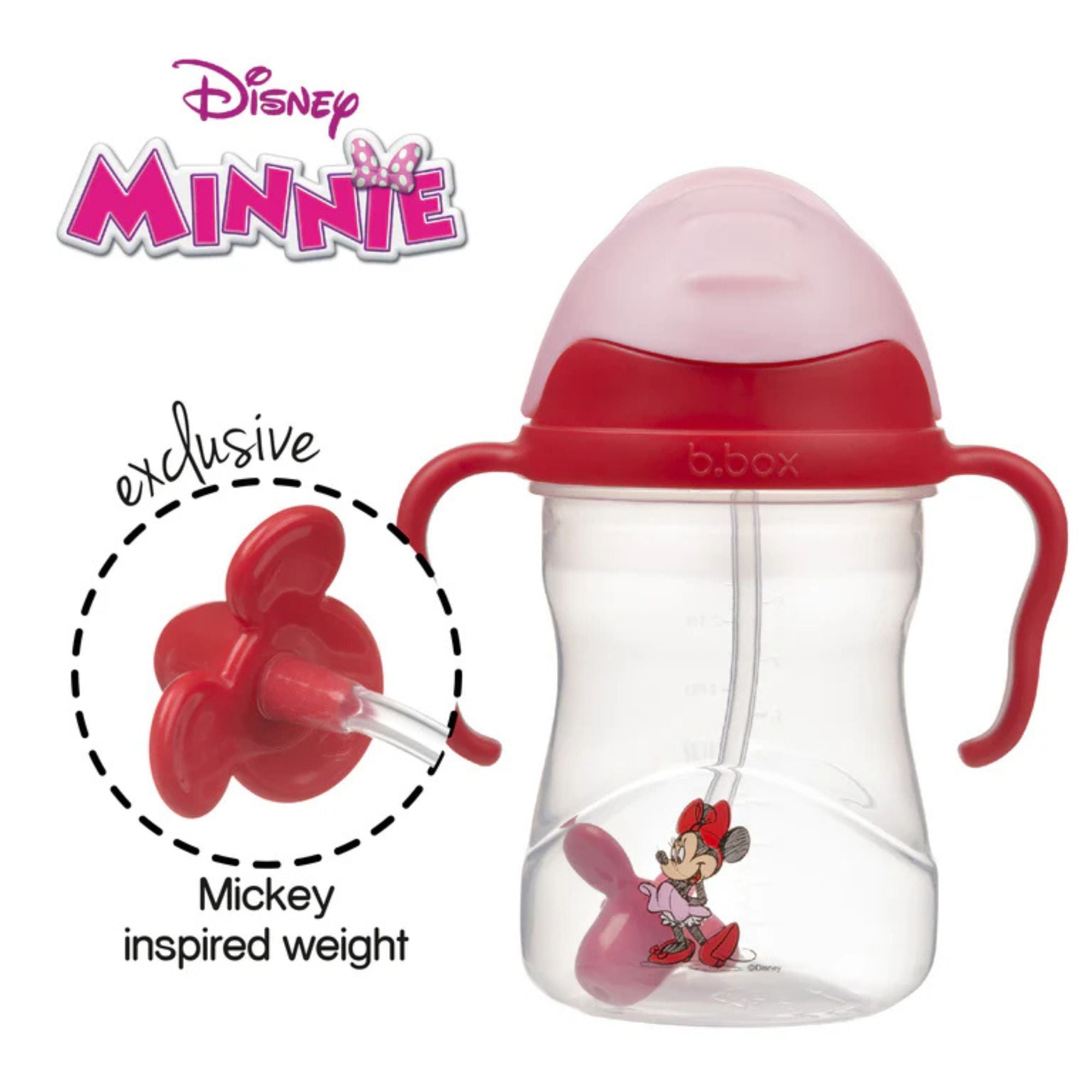 b.box Weighted Straw Sippy Cup - 240ml Disney/Marvel Theme
