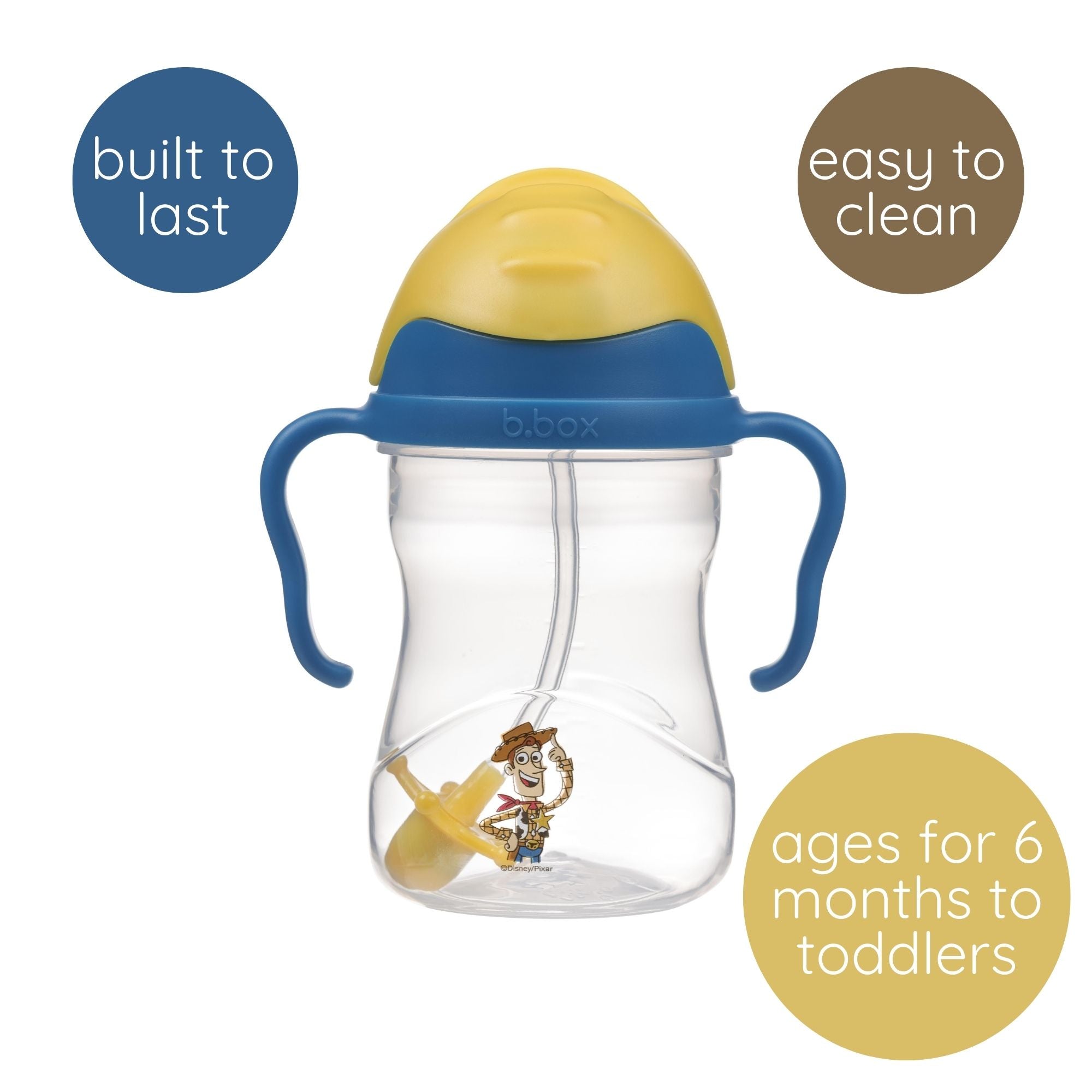 b.box Weighted Straw Sippy Cup - 240ml Disney/Marvel Theme