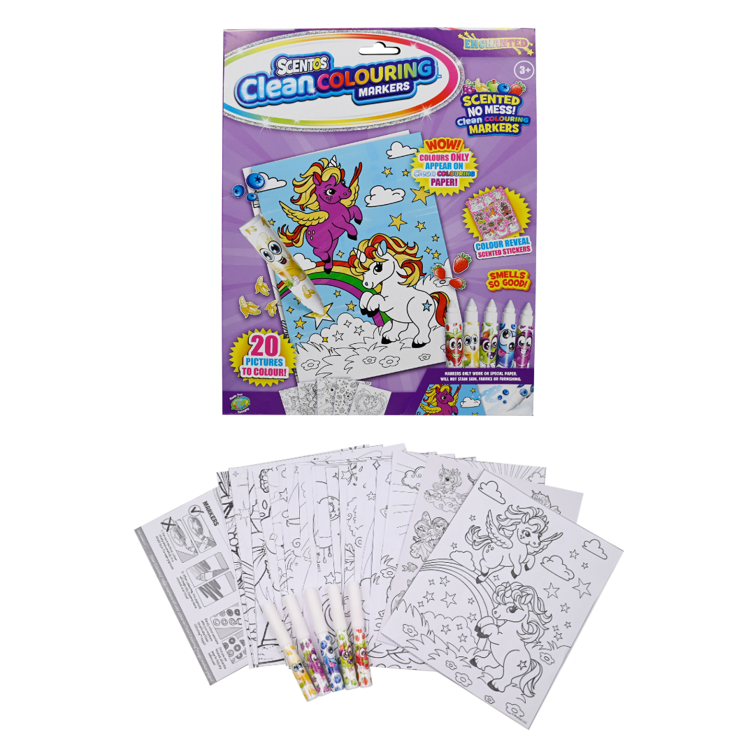 Scentos Clean Colouring Markers - Enchanted