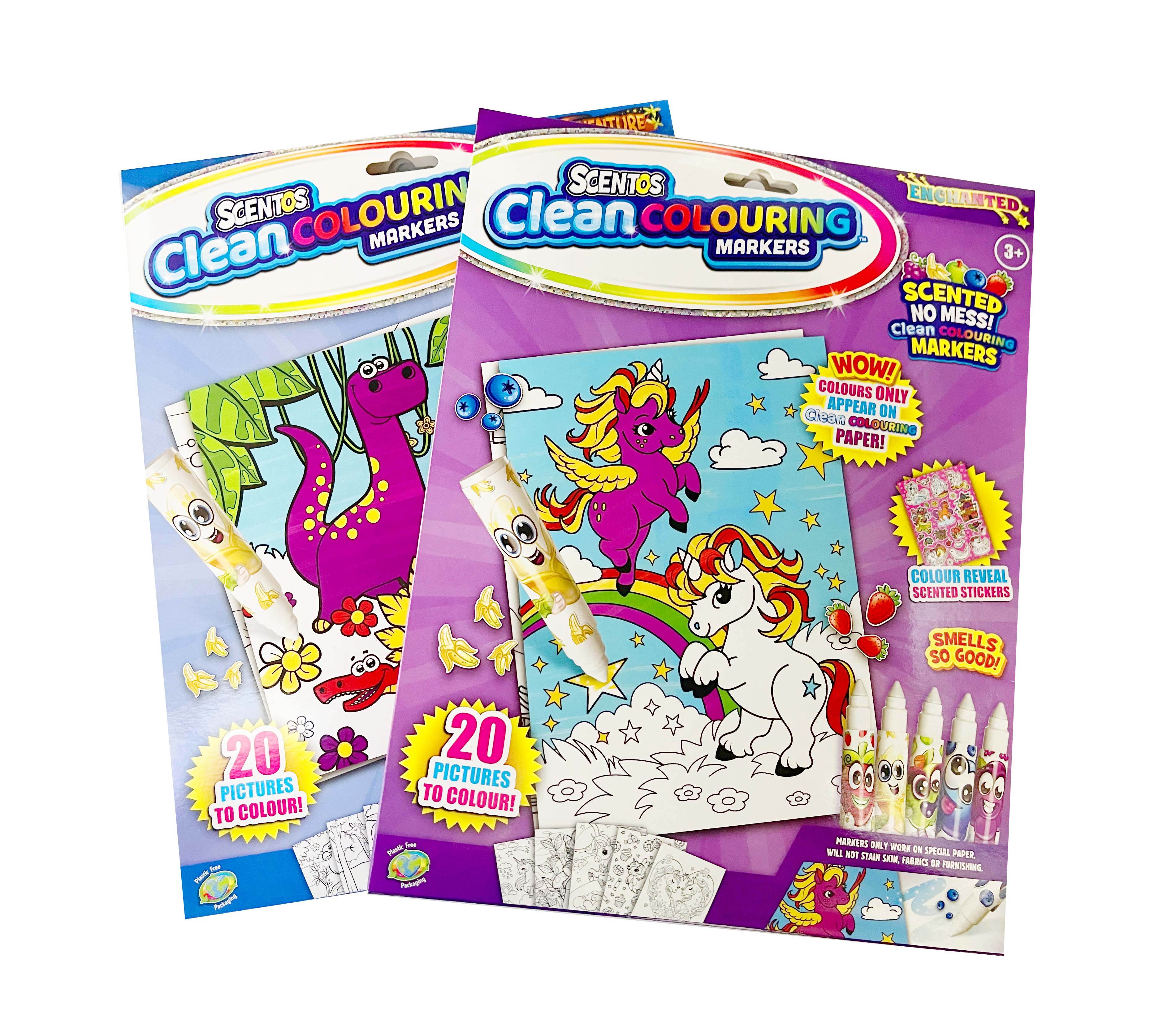 Scentos Clean Colouring Markers - Enchanted