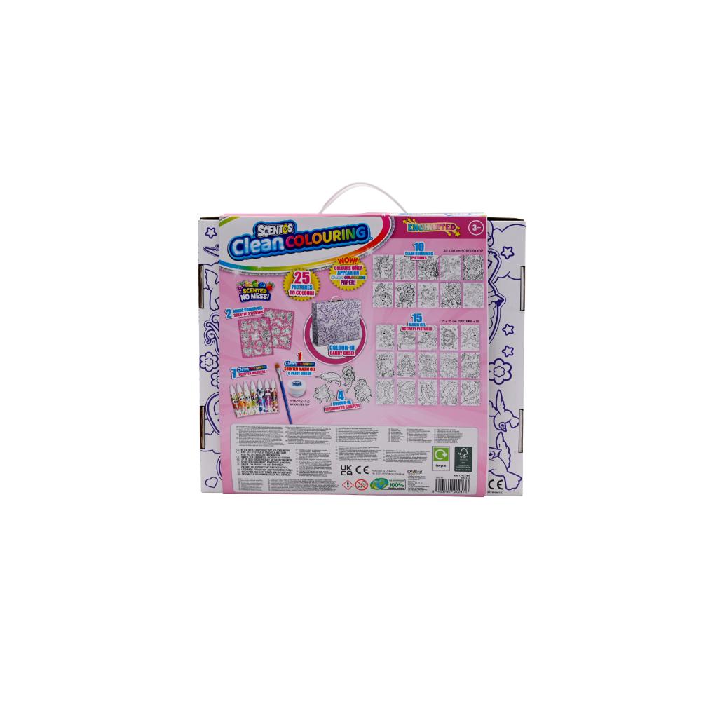 Scentos Clean Colouring Pizza Box - Enchanted