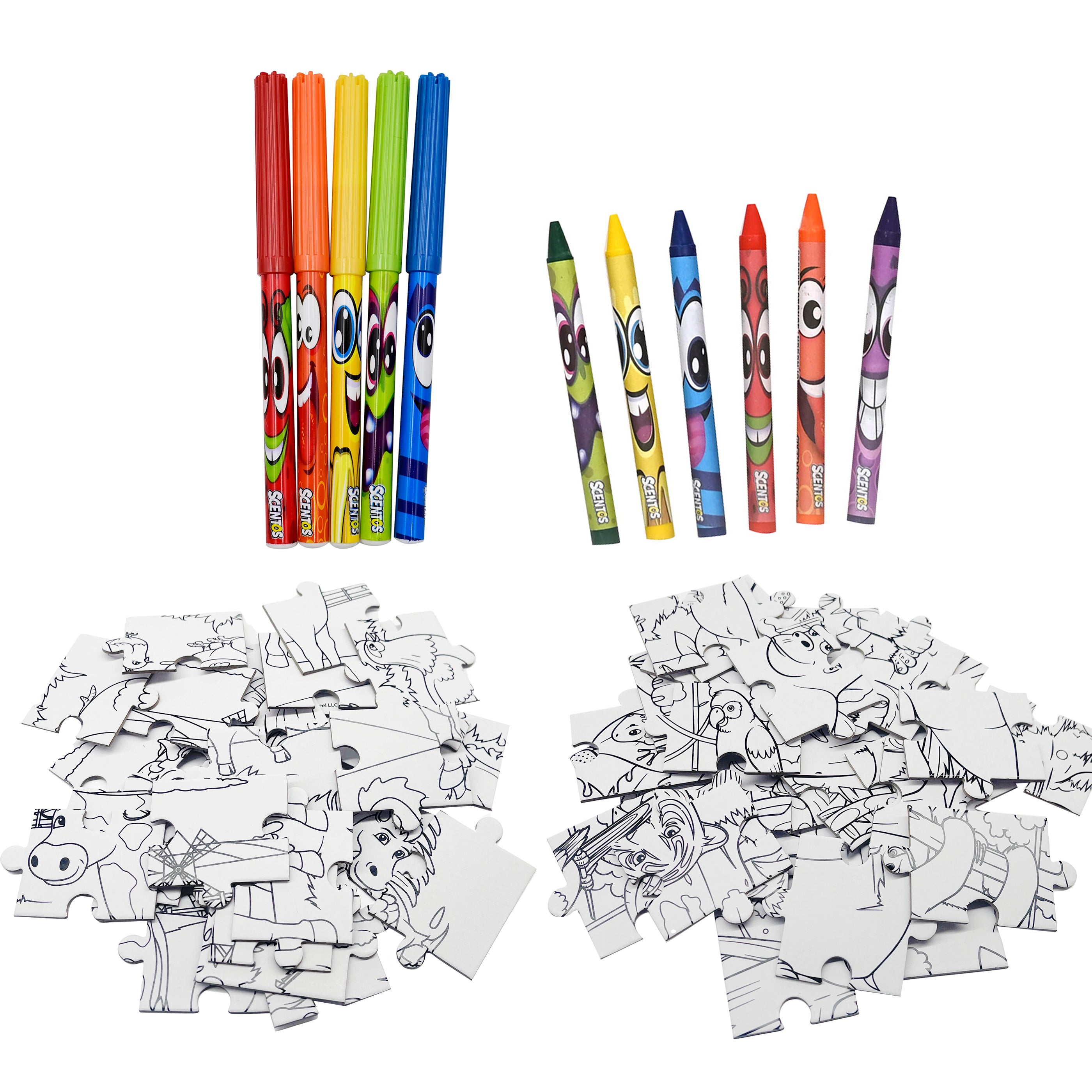 Scentos On The Go Colour In Puzzles