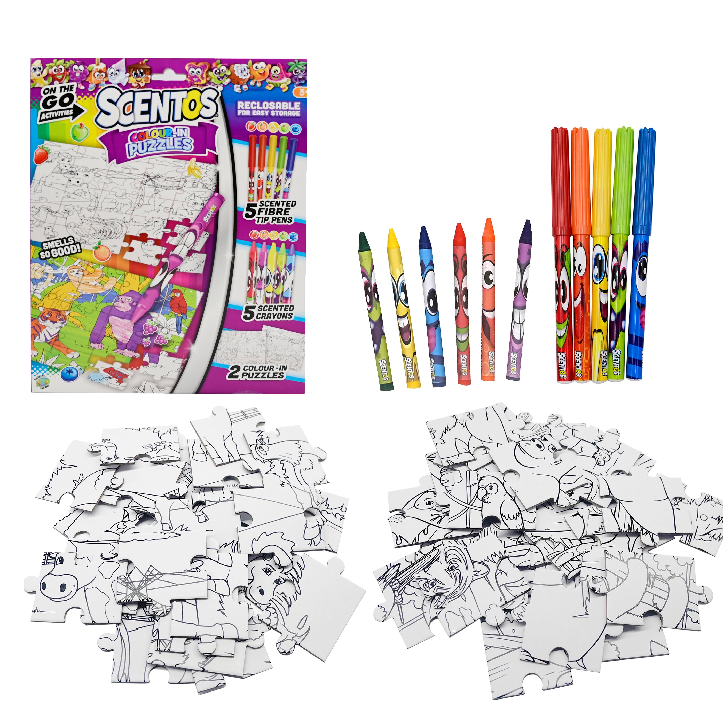 Scentos On The Go Colour In Puzzles