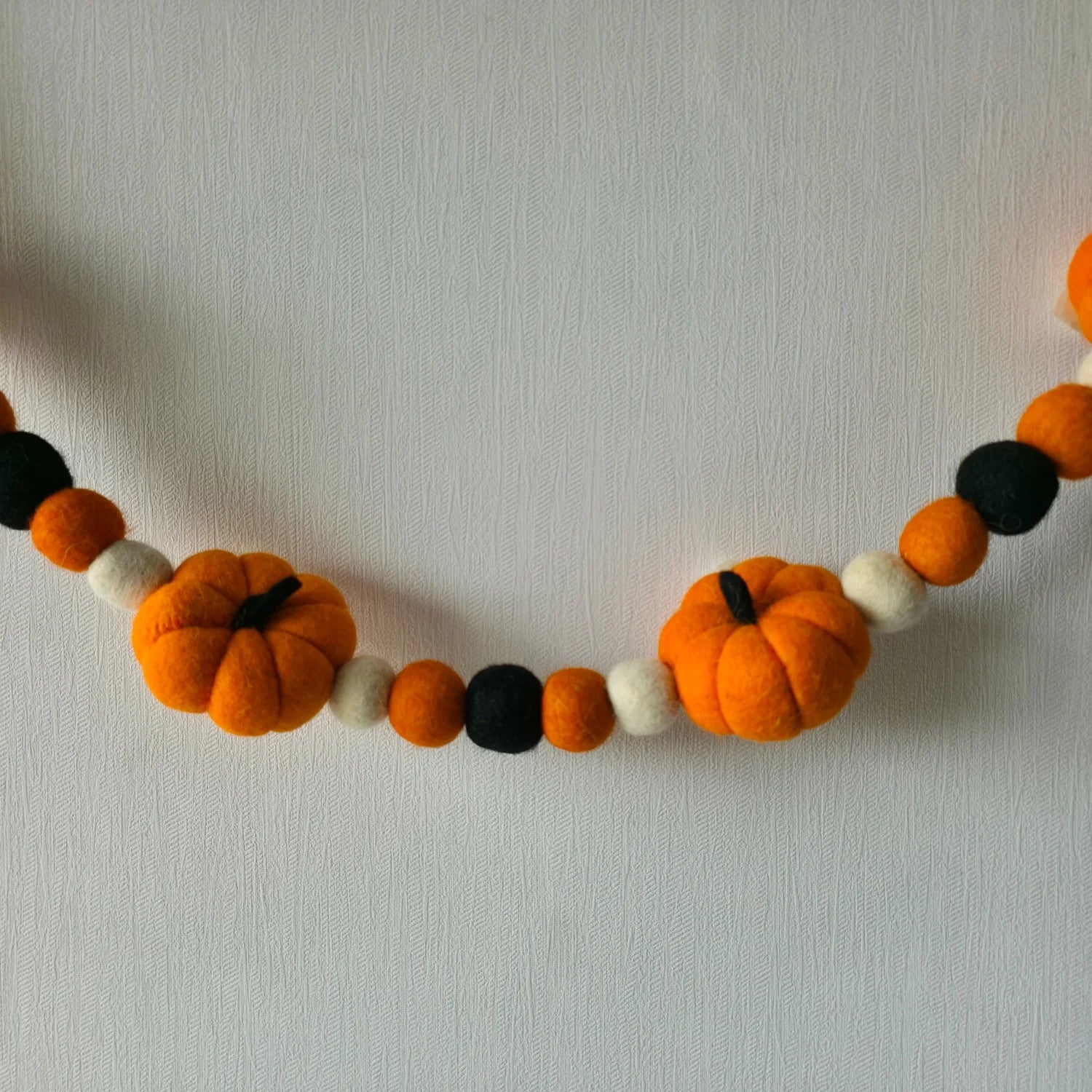 Halloween Bunting Pumpkin Pompom